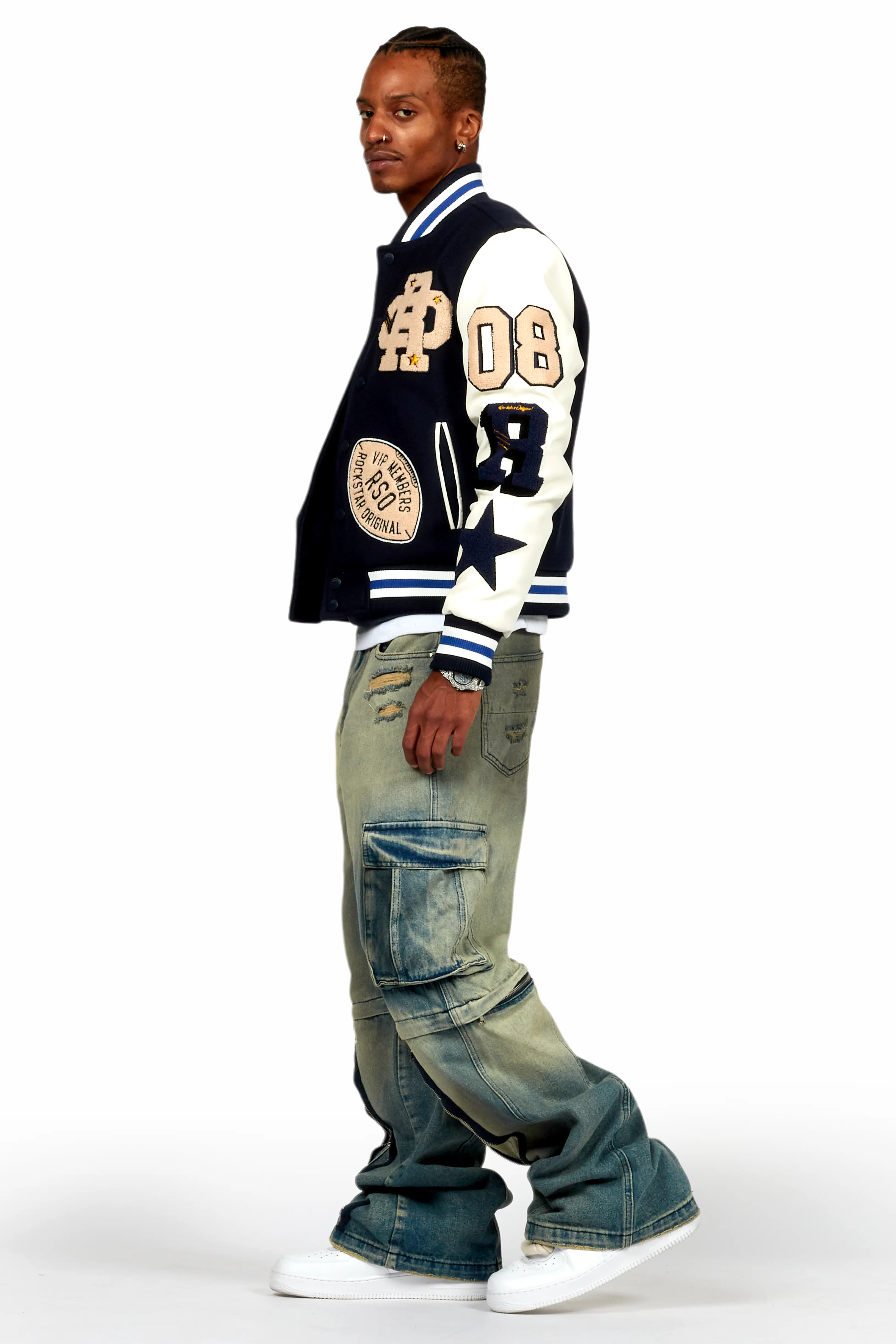 Balser Navy Varsity Jacket - Image 4