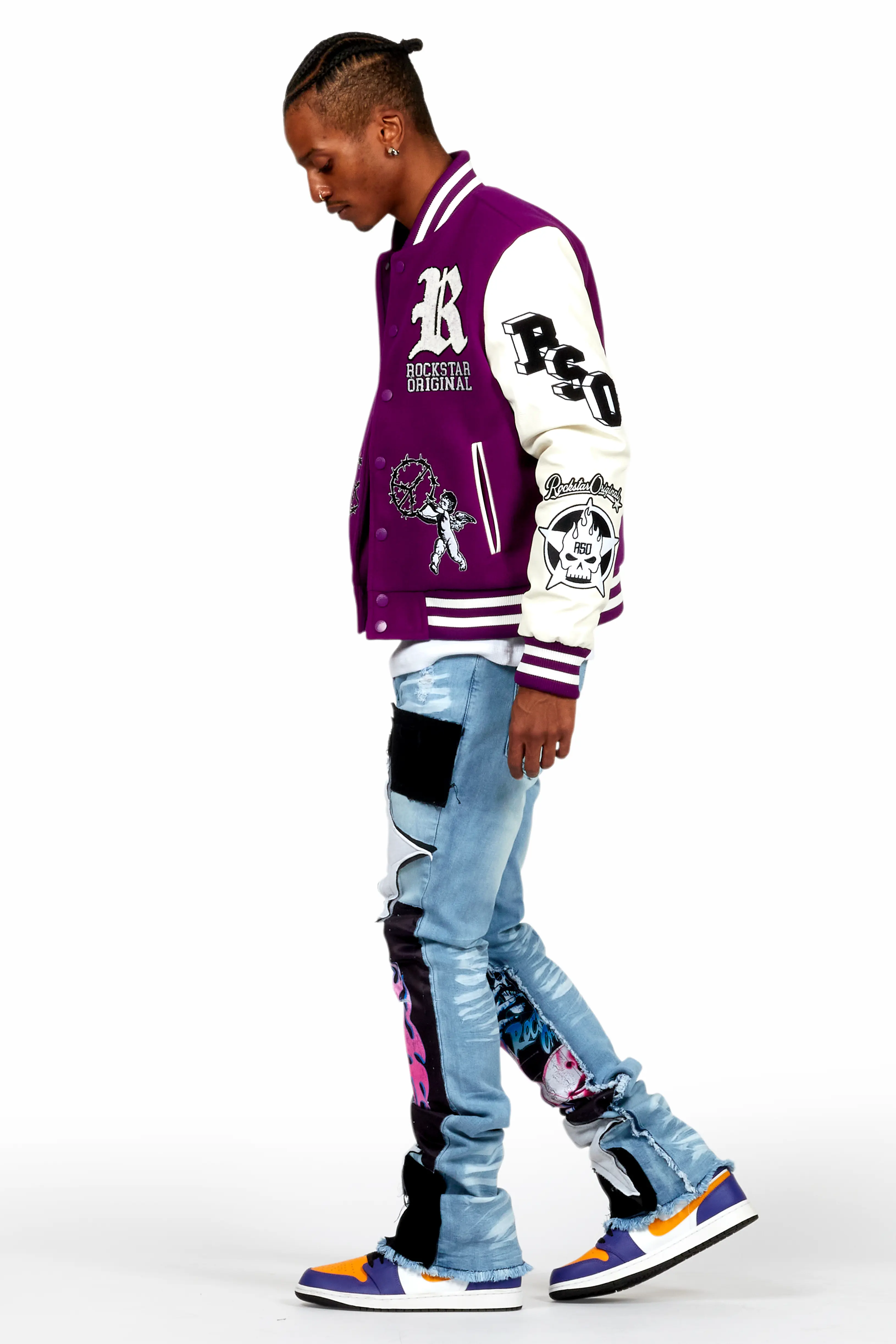 Afonso Purple Varsity Jacket - Image 4