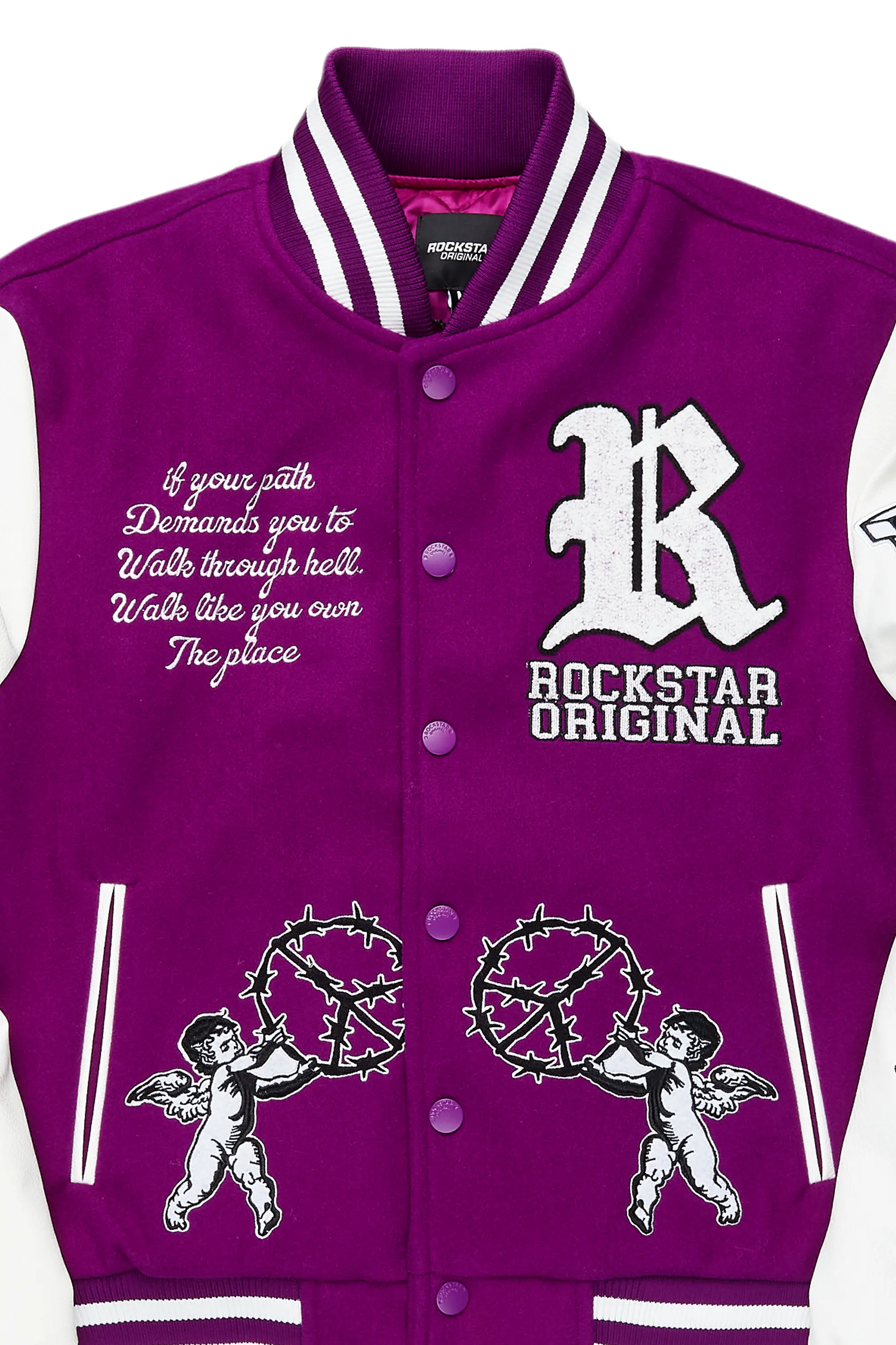 Afonso Purple Varsity Jacket - Image 9