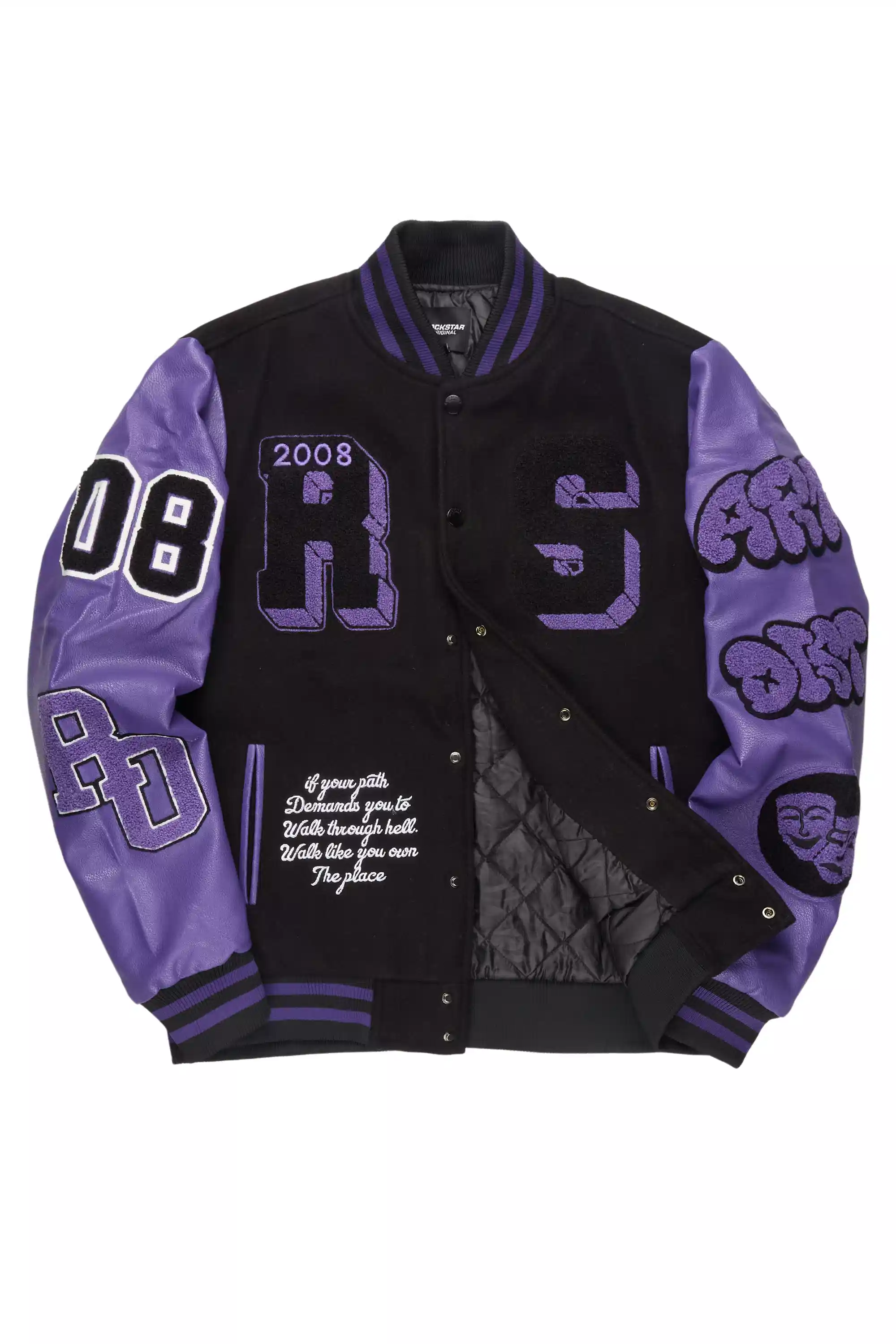 Leslaw Purple/Black Varsity Jacket - Image 7
