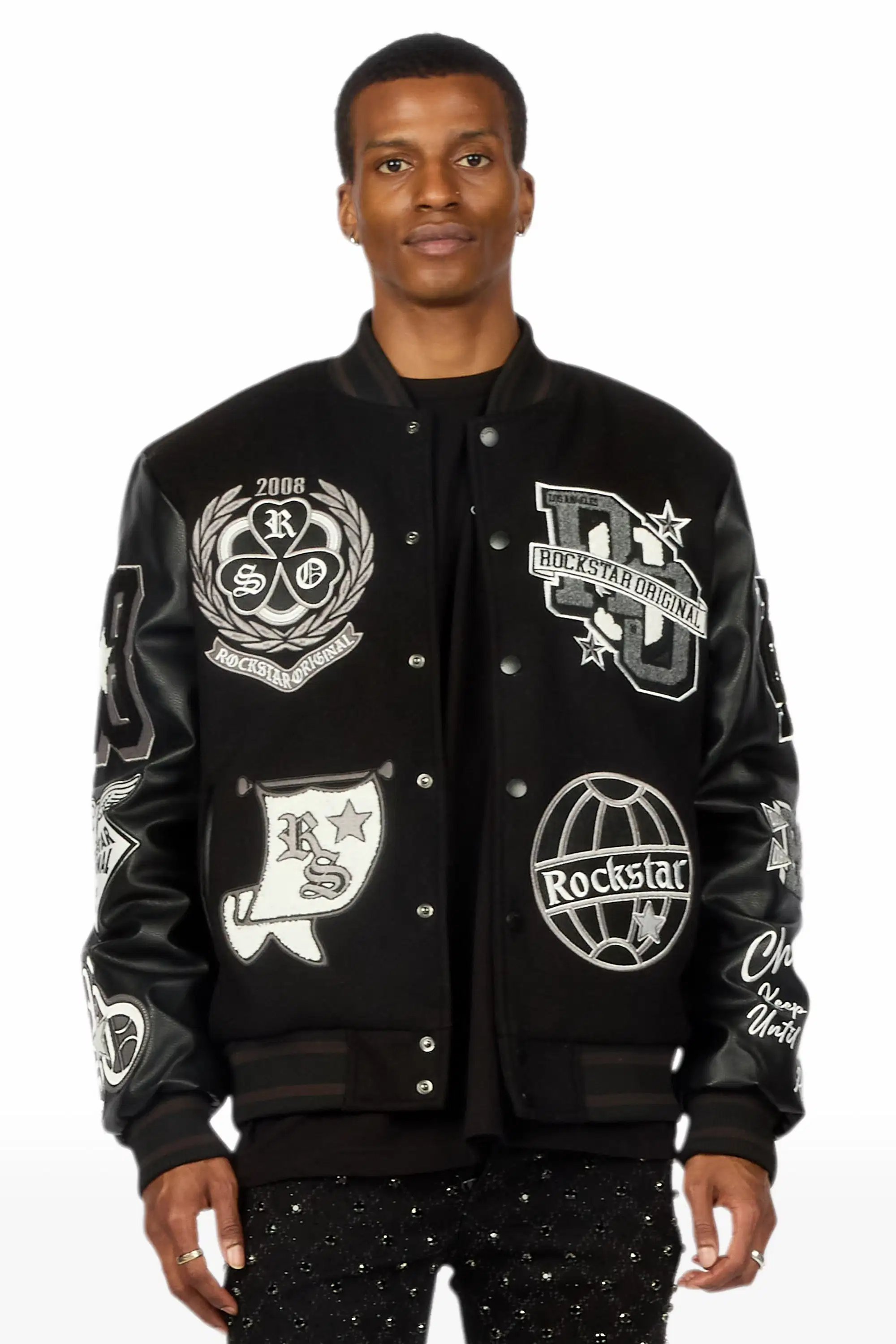 Gallant Black Varsity Jacket - Image 6