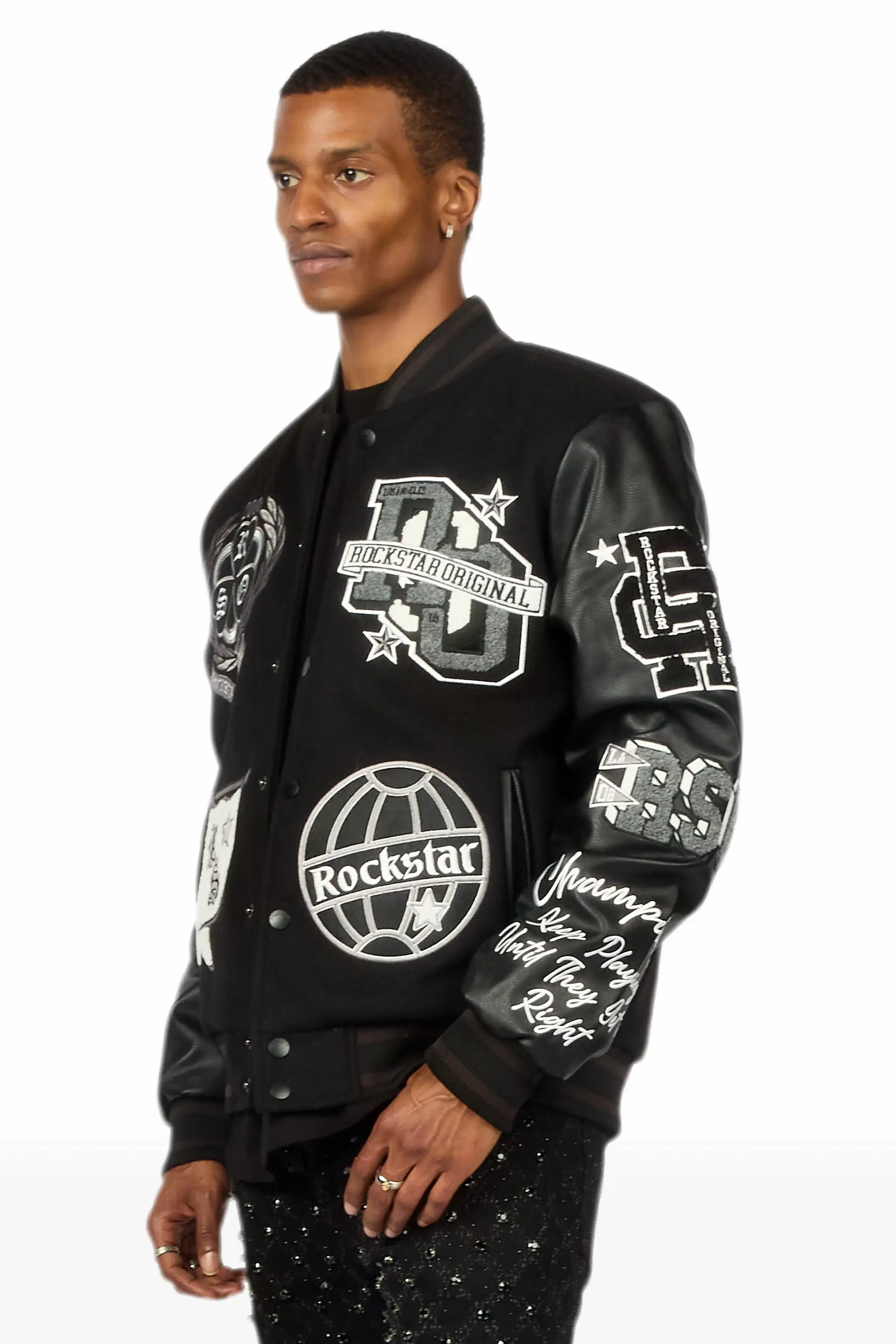 Gallant Black Varsity Jacket - Image 8