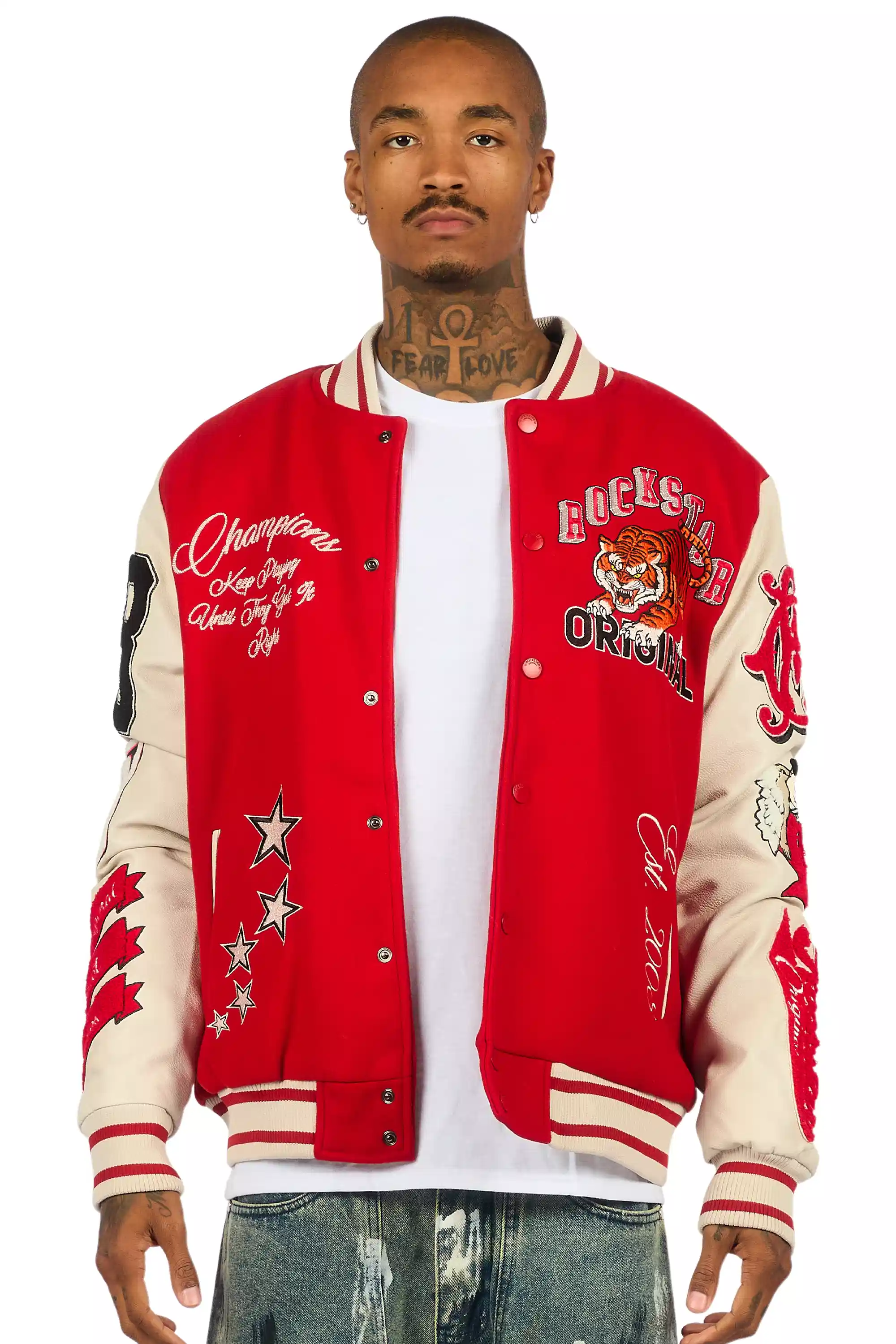 Alaric Red Varsity Jacket - Image 3