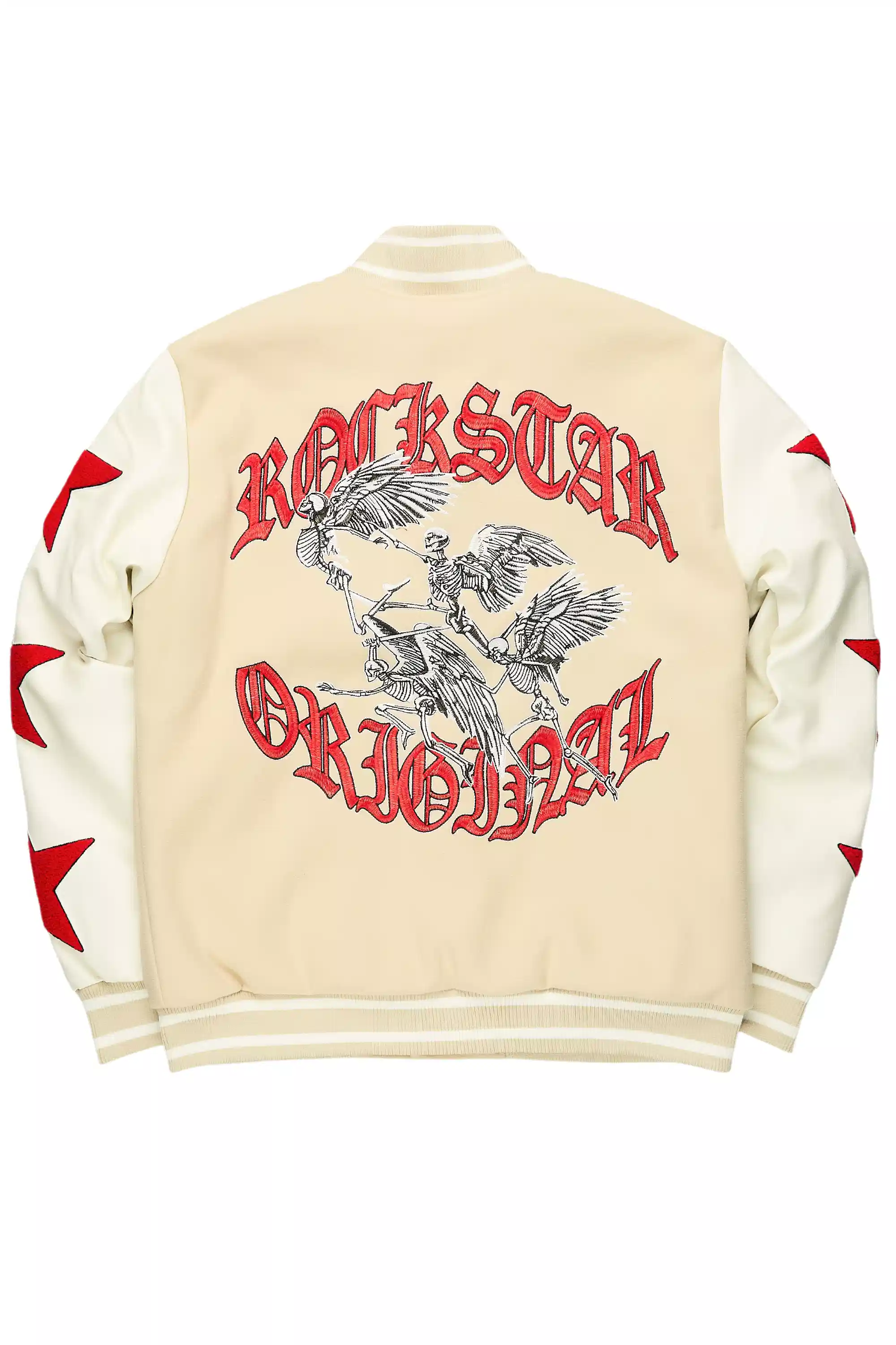 Zadok Beige Varsity Jacket - Image 7