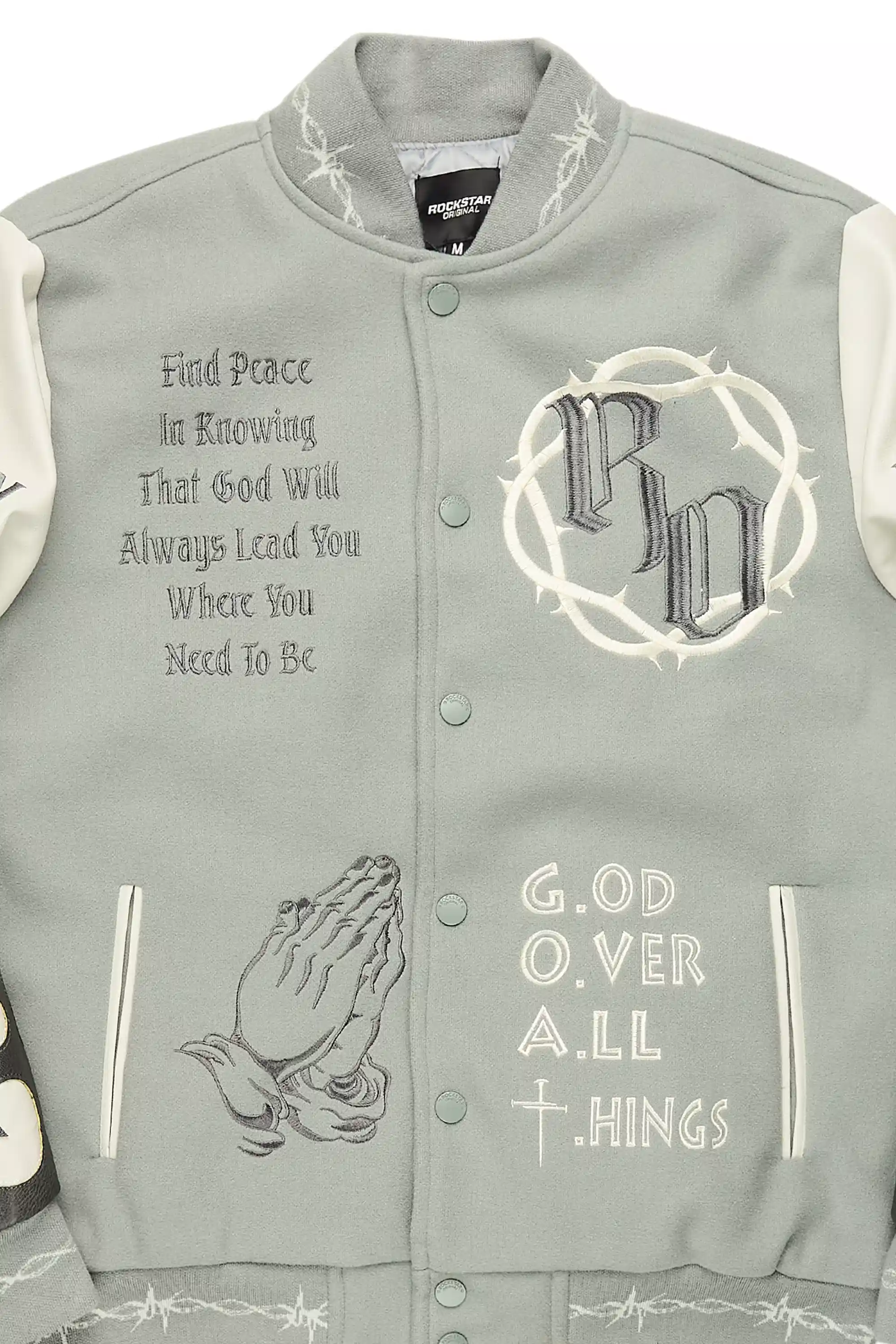 Caelus Grey Varsity Jacket - Image 7