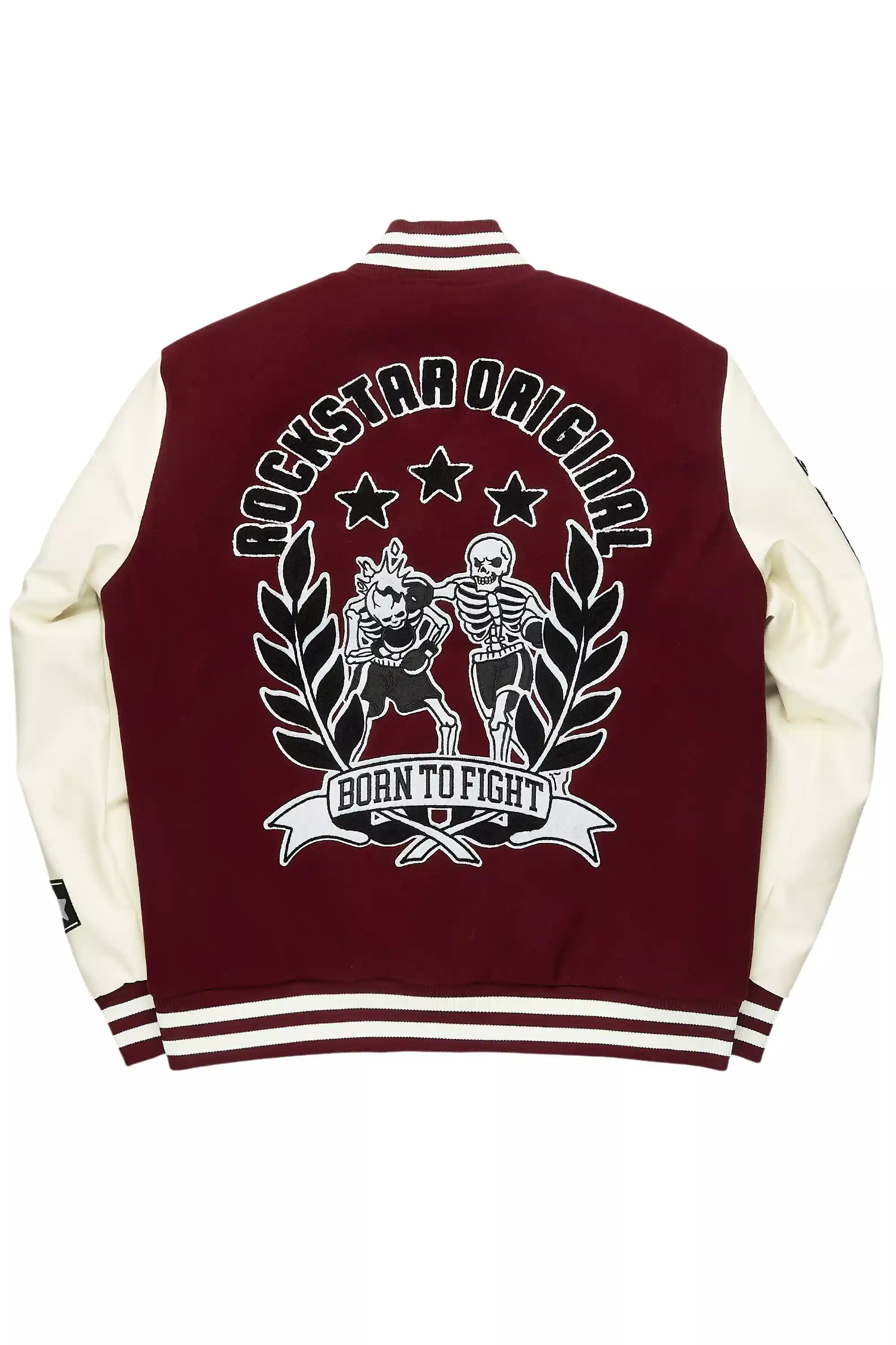 Lutador Maroon Varsity Jacket - Image 7