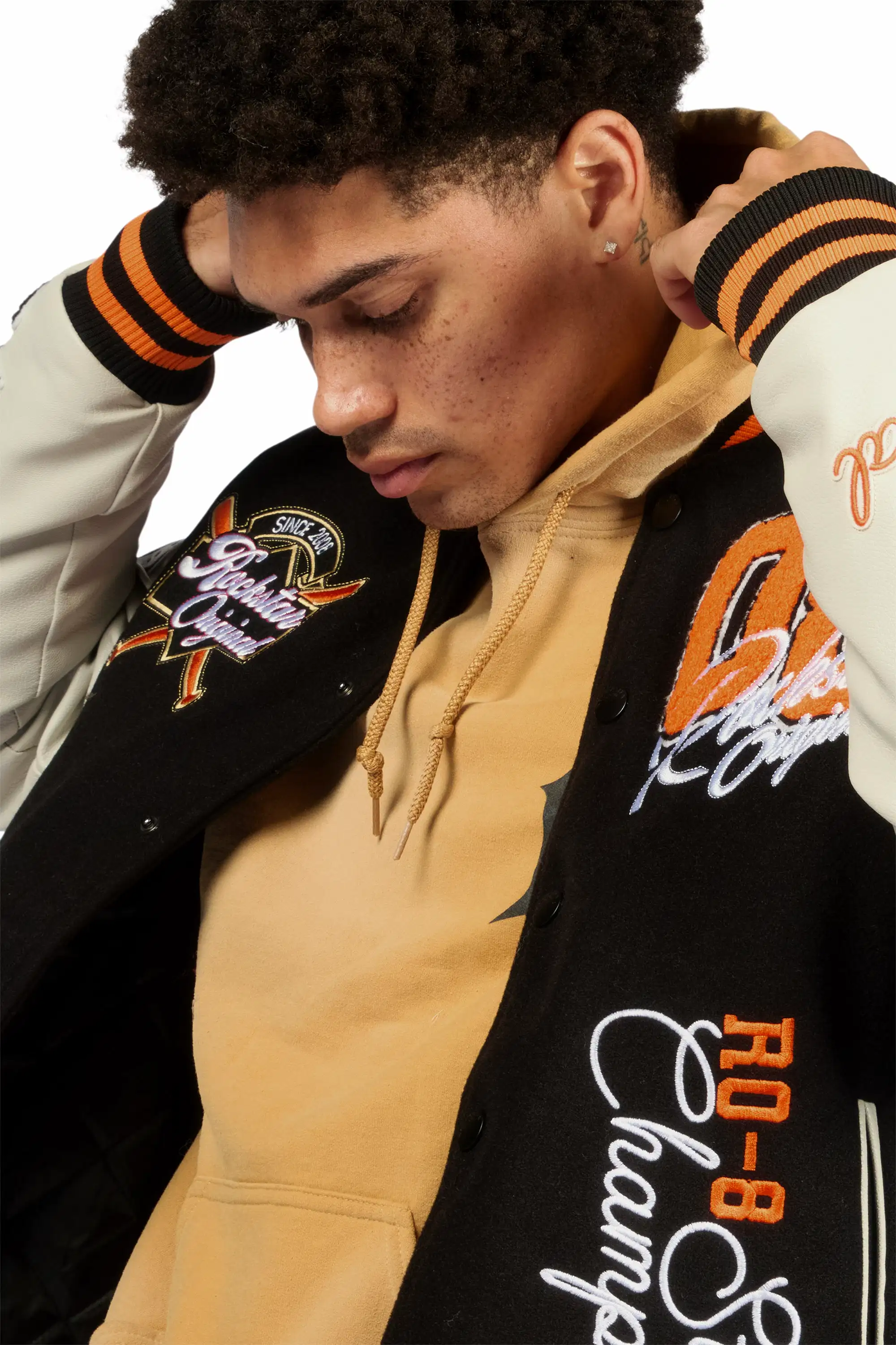 Forbidden Black Varsity Jacket - Image 7