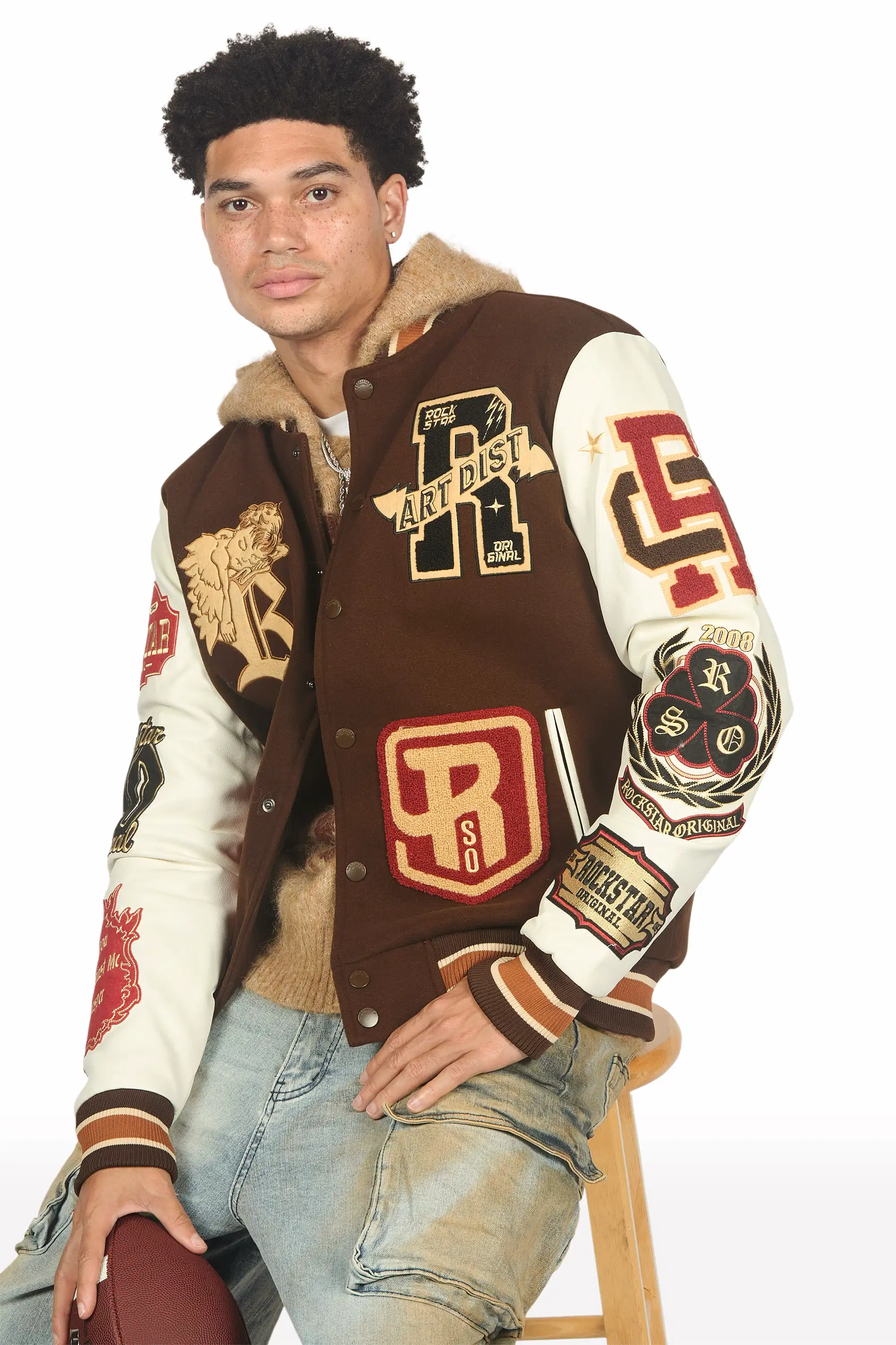 Champion Brown Varsity Jacket - Image 2