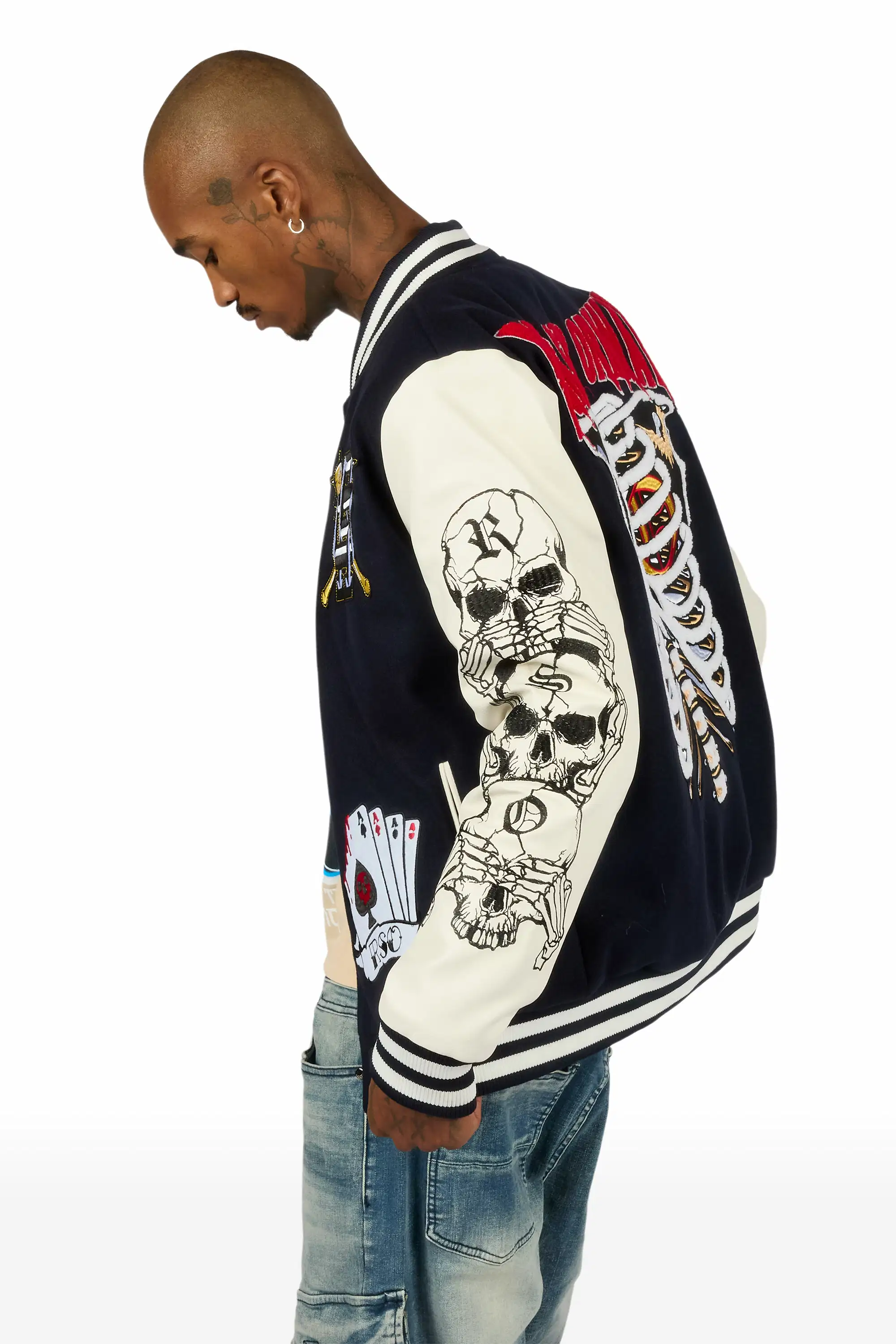Blaze Navy Varsity Jacket - Image 2