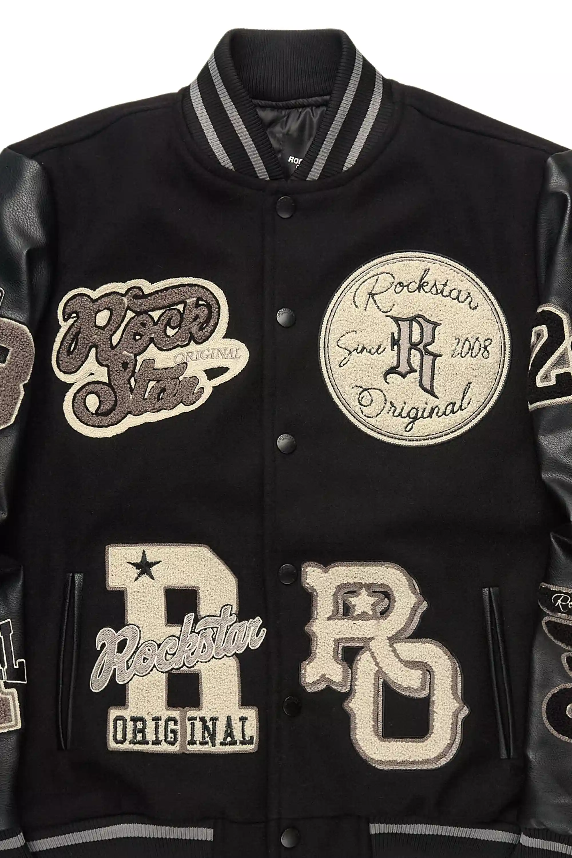 Ghoster Black/Grey Varsity Jacket - Image 7