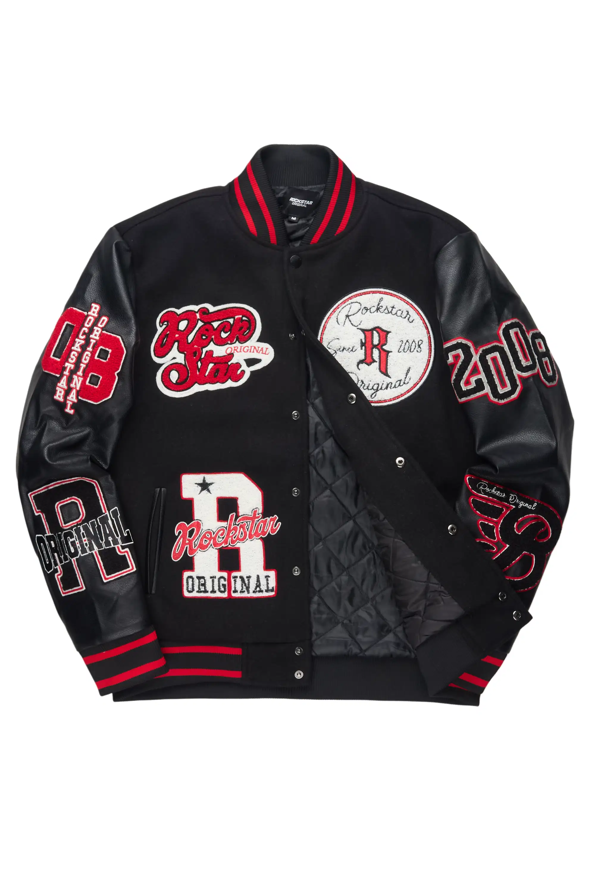 Ghoster Black/Red Varsity Jacket - Image 2