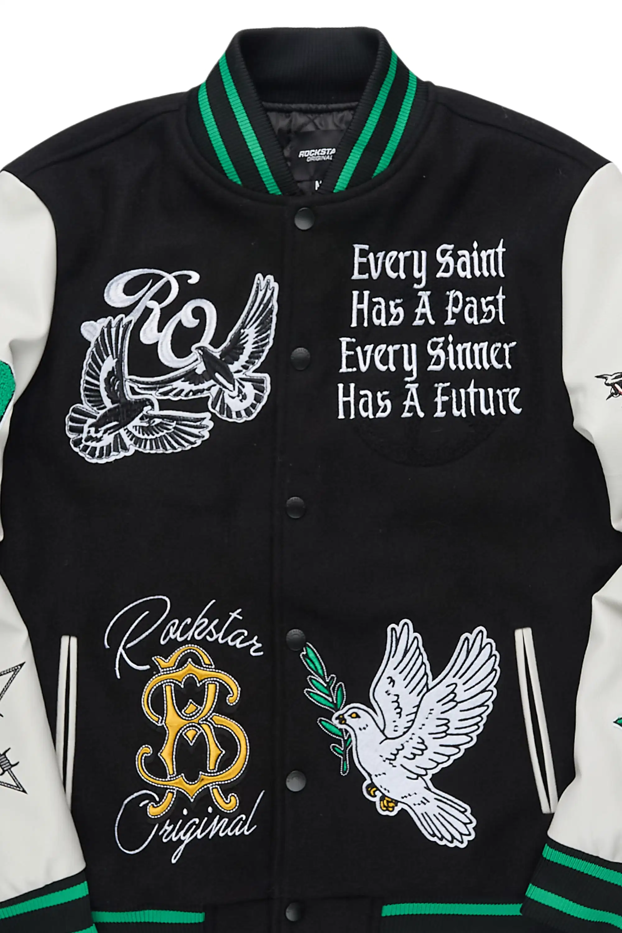 Warpath Black Varsity Jacket - Image 2