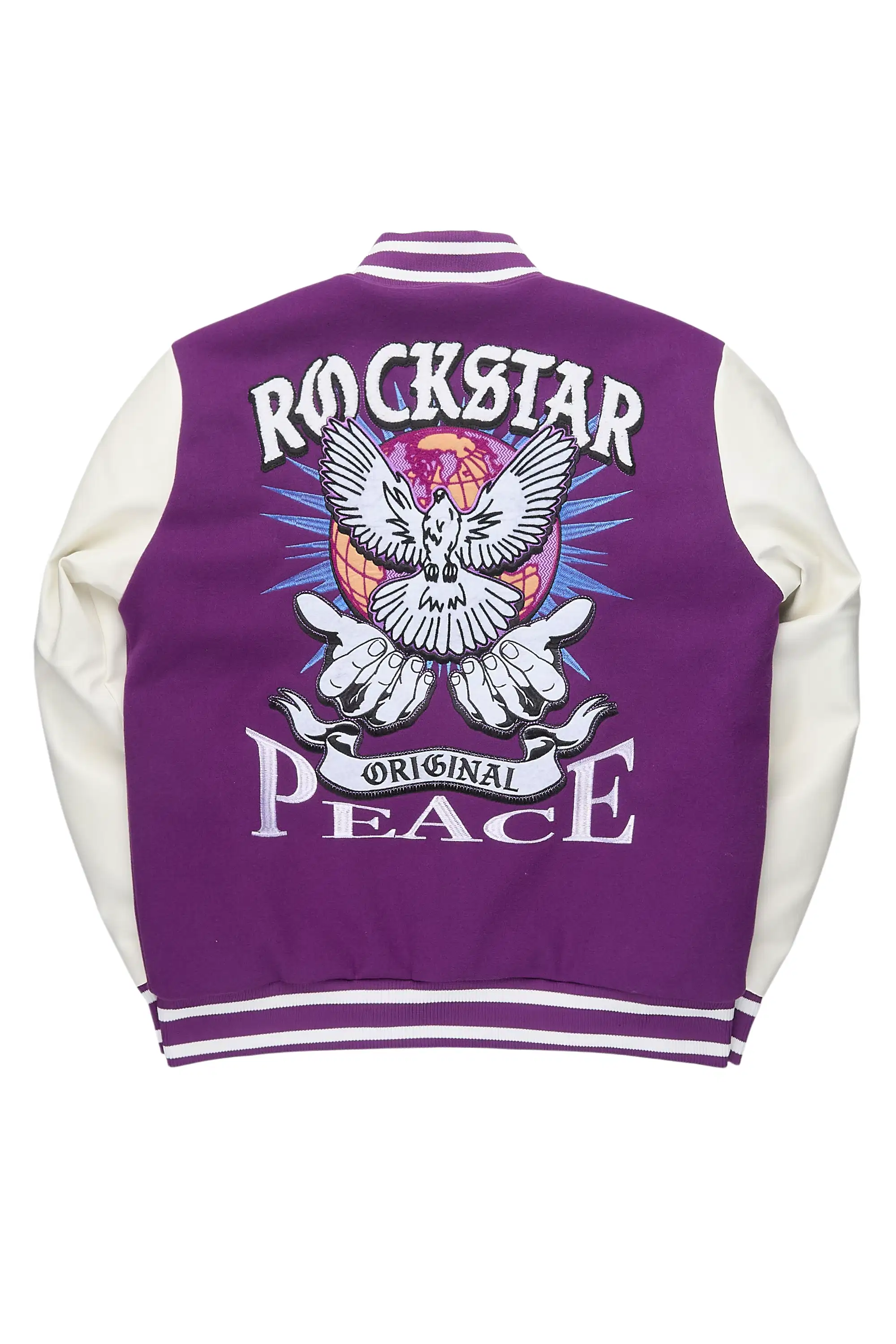 Warpath Purple Varsity Jacket - Image 8