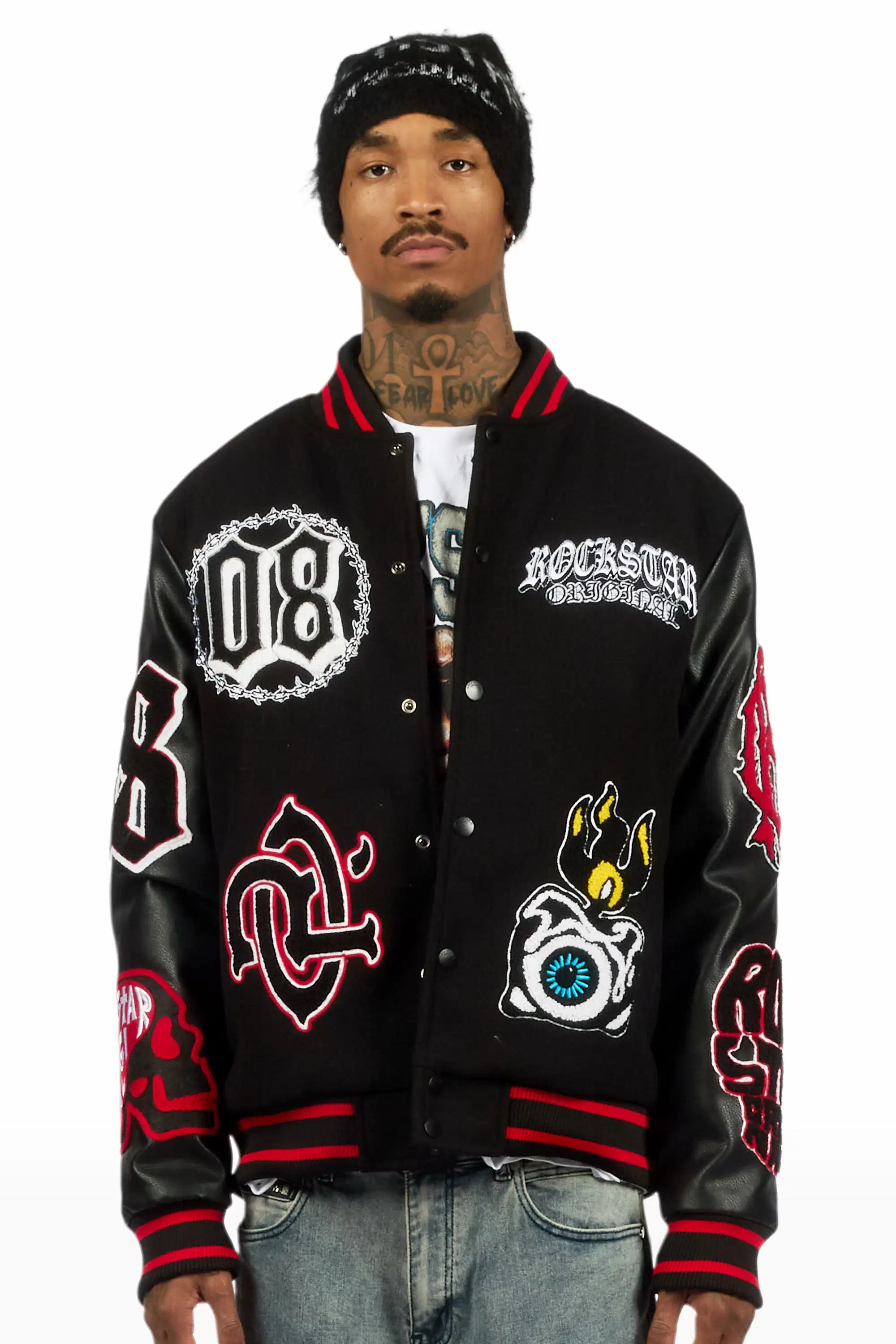 Syndicate Black Varsity Jacket - Image 2