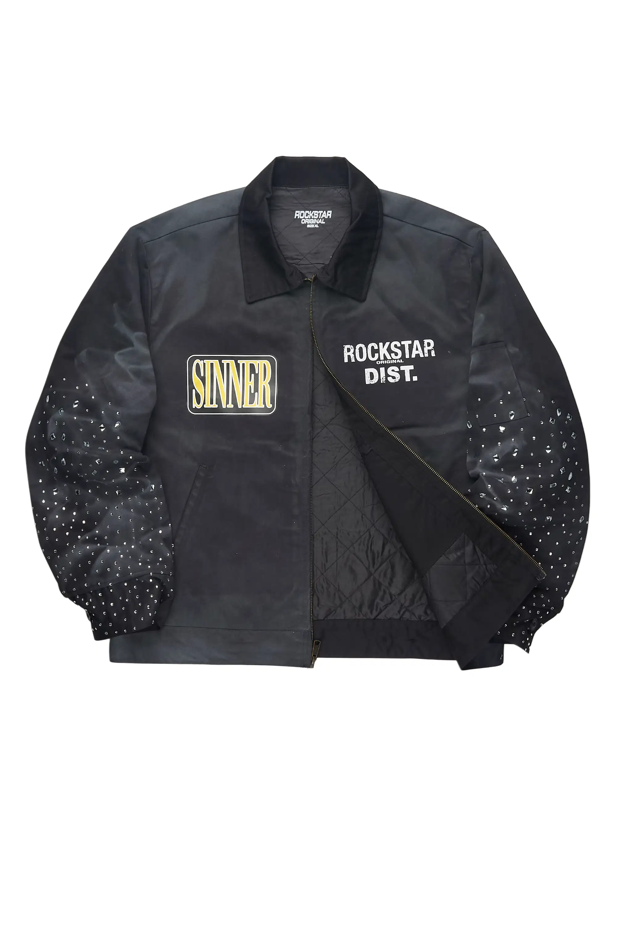 Traval Black Rhinestone Workman Jacket - Image 5