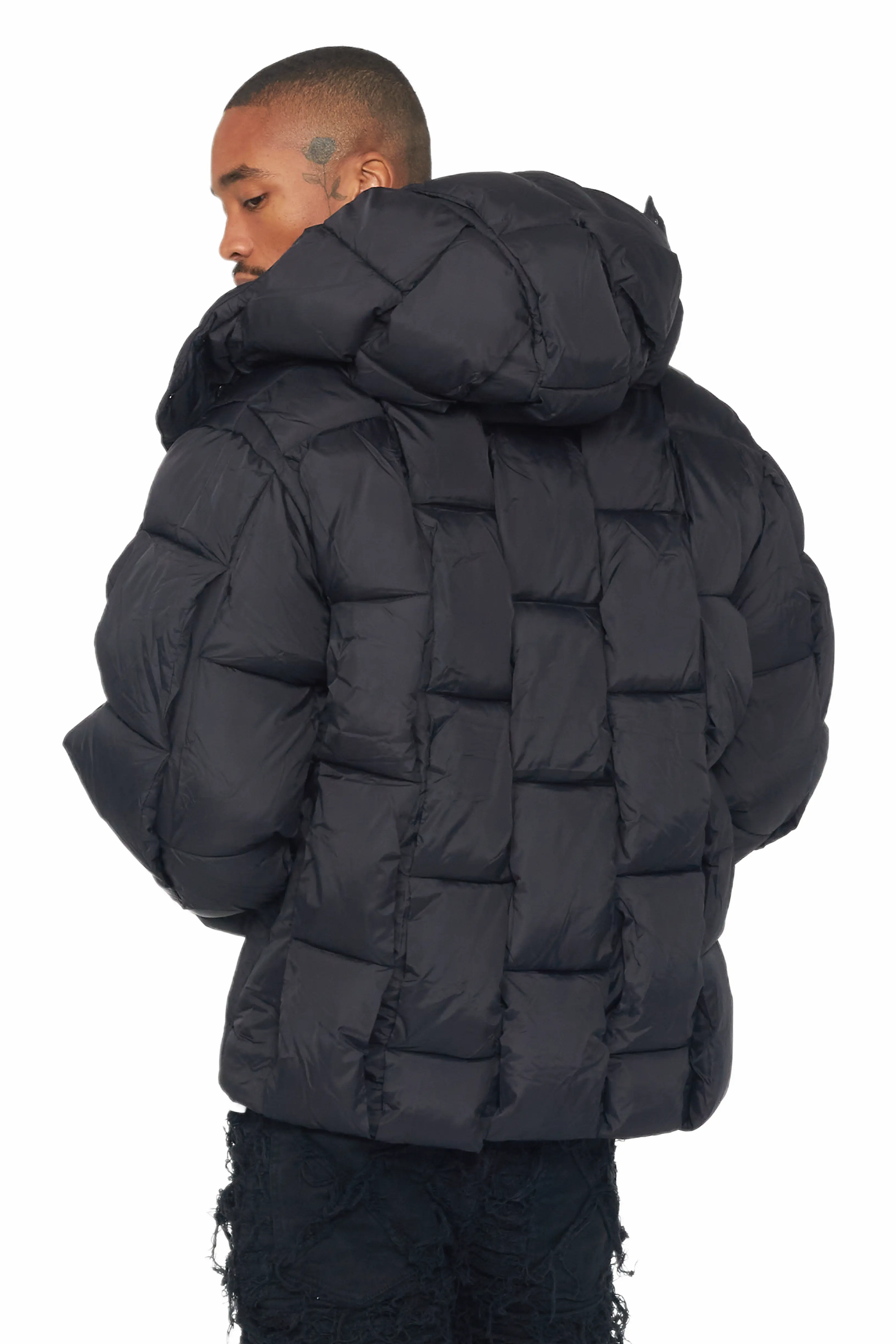 Marley Black Puffer Jacket - Image 4