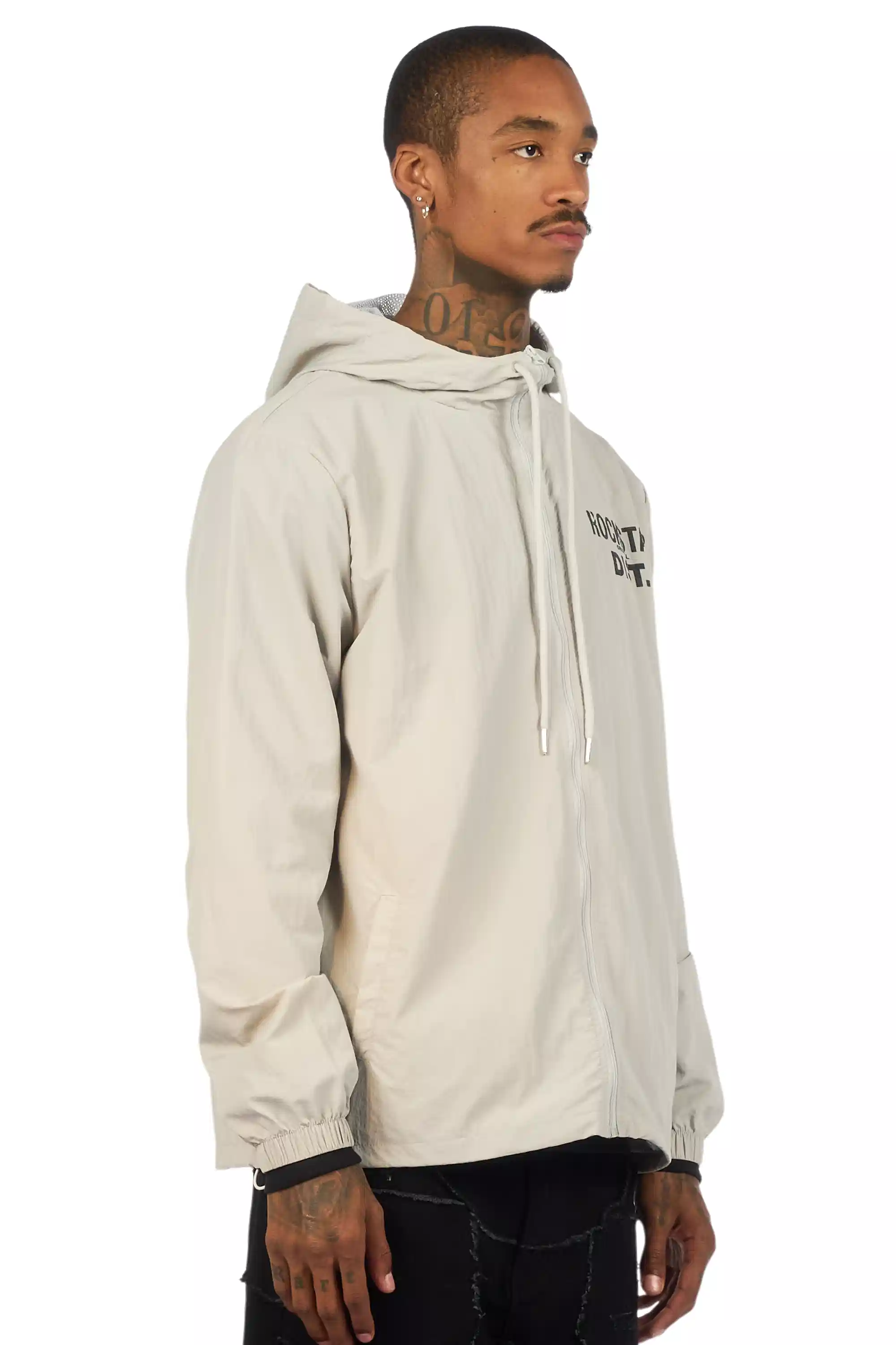 Lake Grey Graphic Windbreaker - Image 4