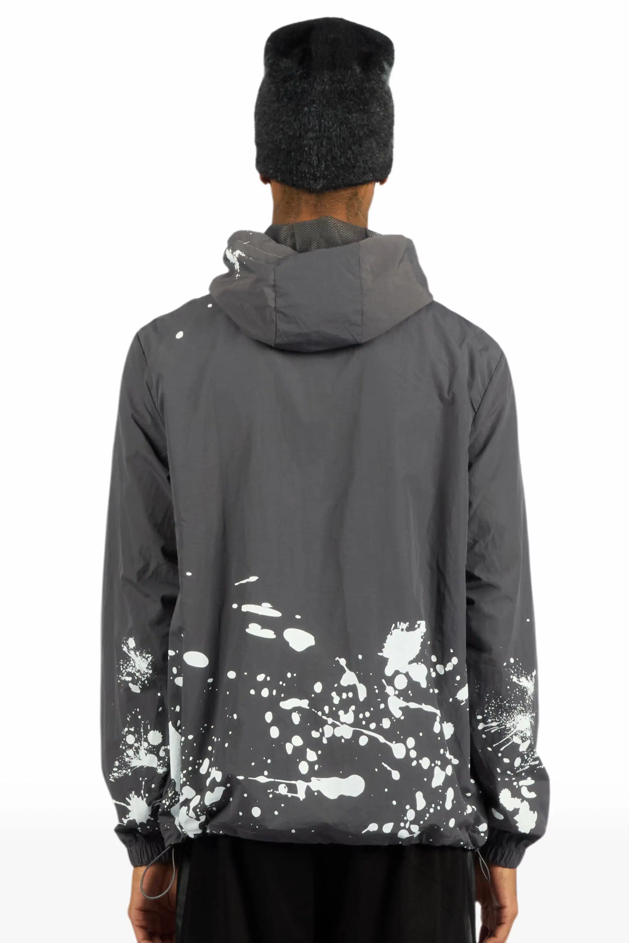 Raffer Grey Graphic Windbreaker - Image 4