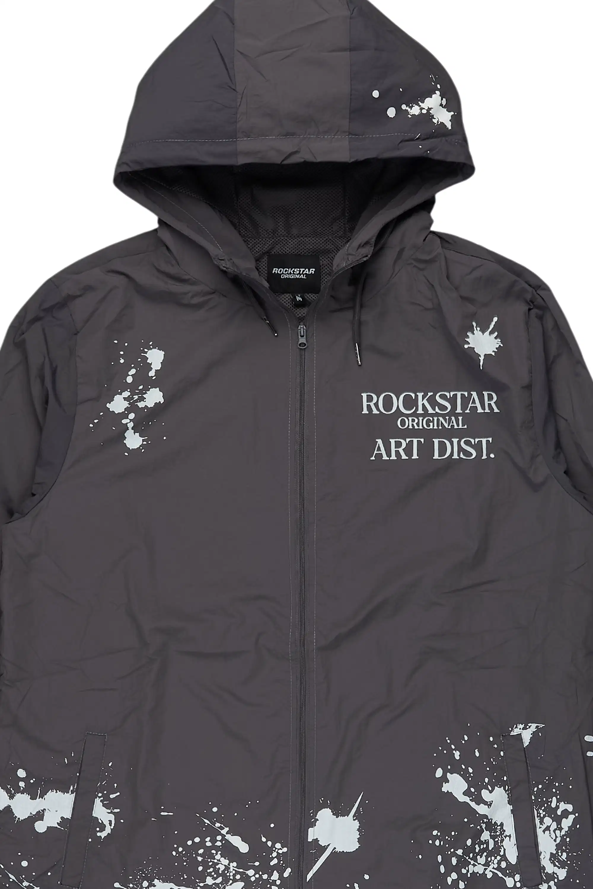 Raffer Grey Graphic Windbreaker - Image 6