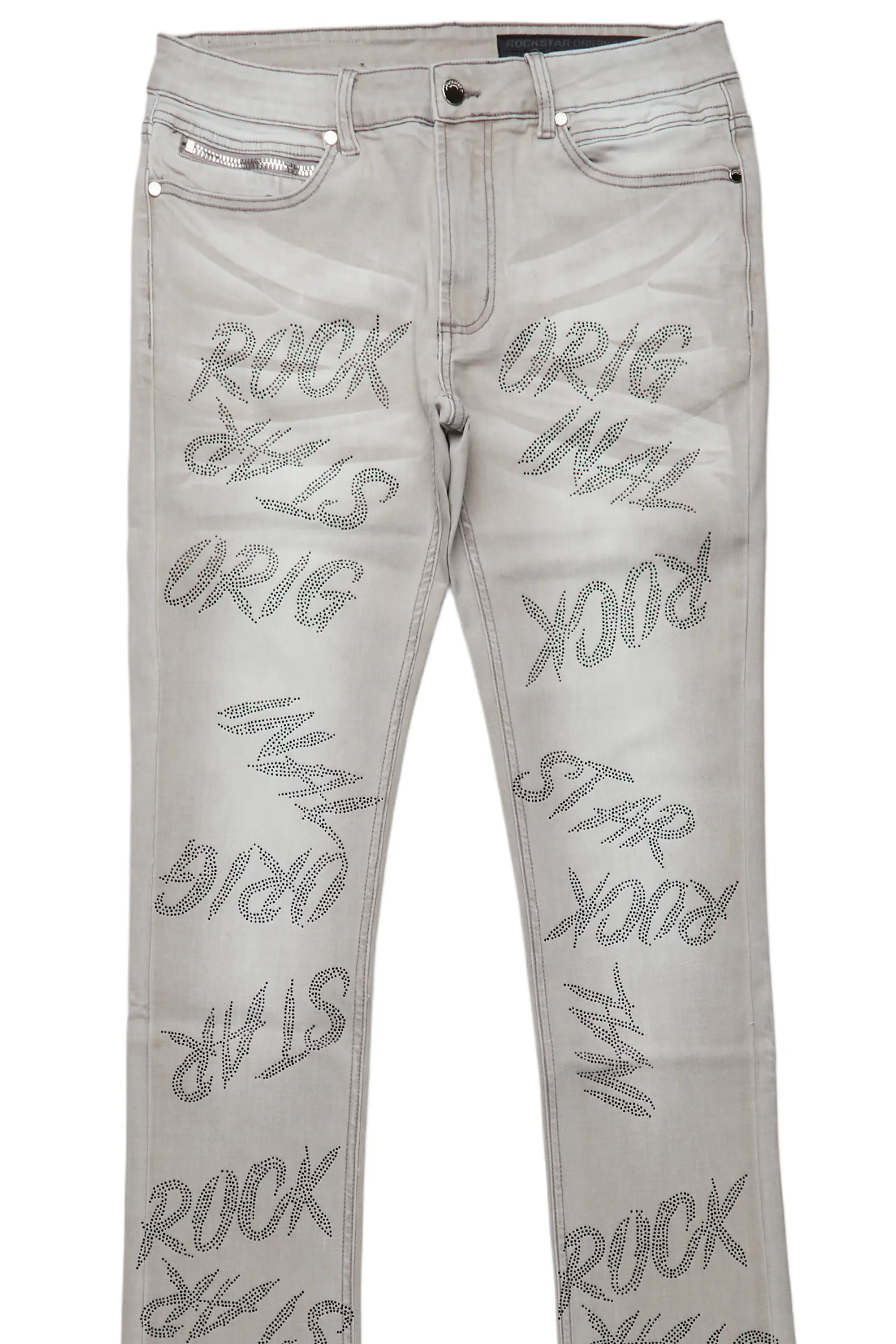 Cato Grey Super Stacked Flare Jean - Image 3