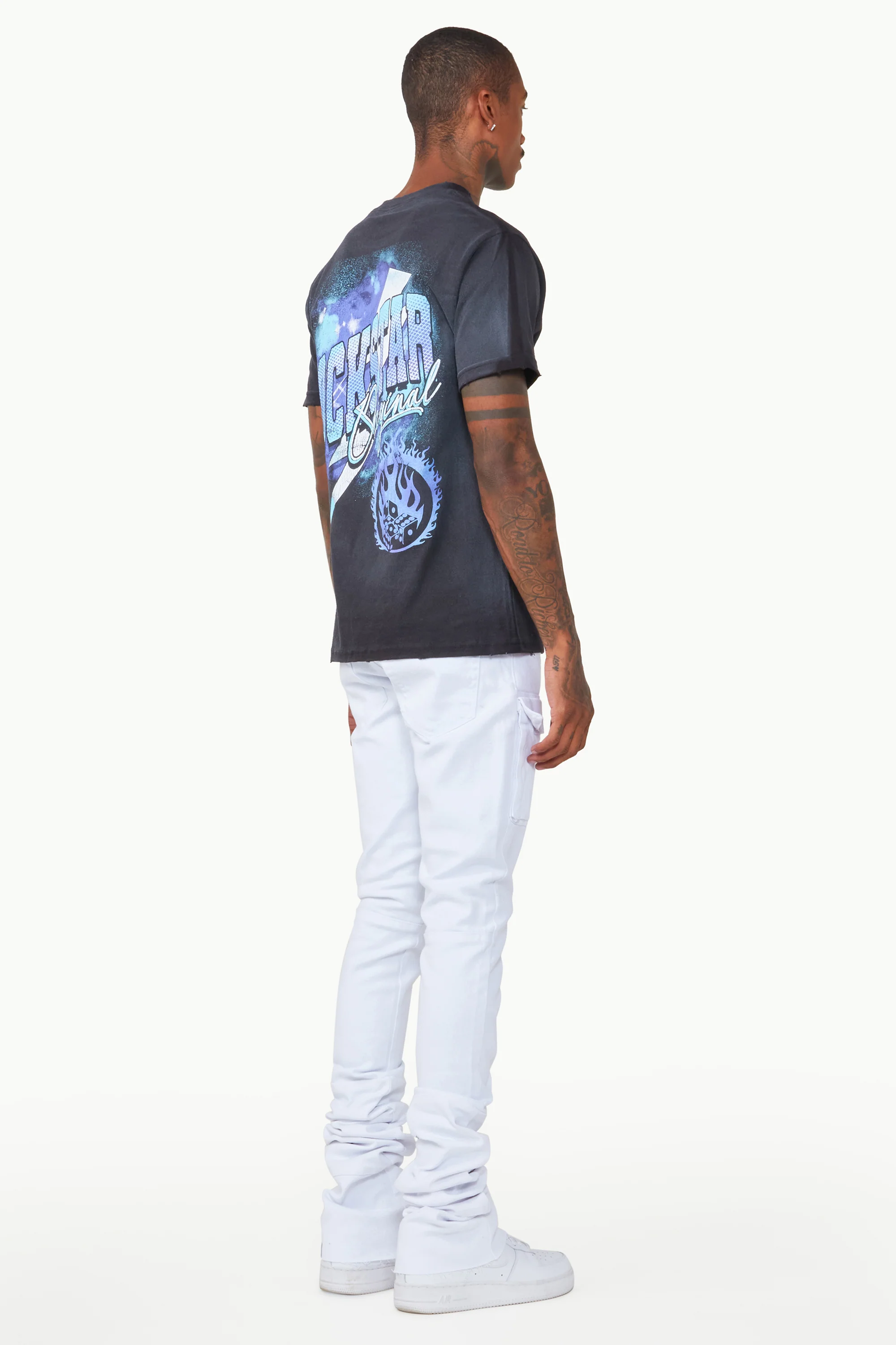 Nello White Super Stacked Flare Jean - Image 5