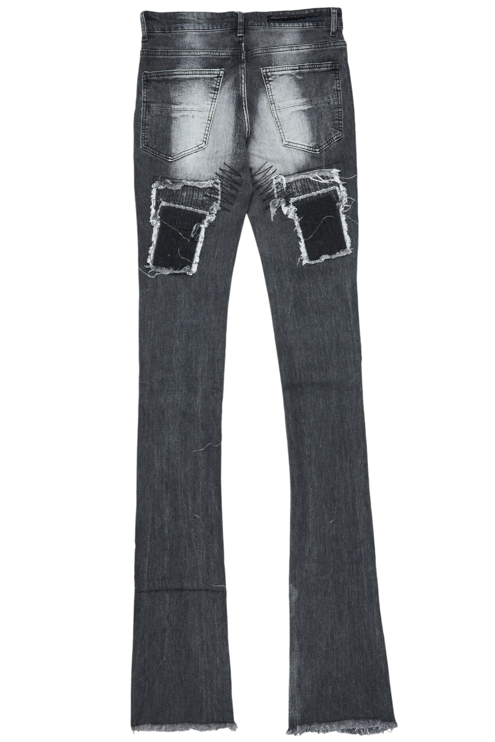 Camden Grey Super Stacked Flare Jean - Image 8