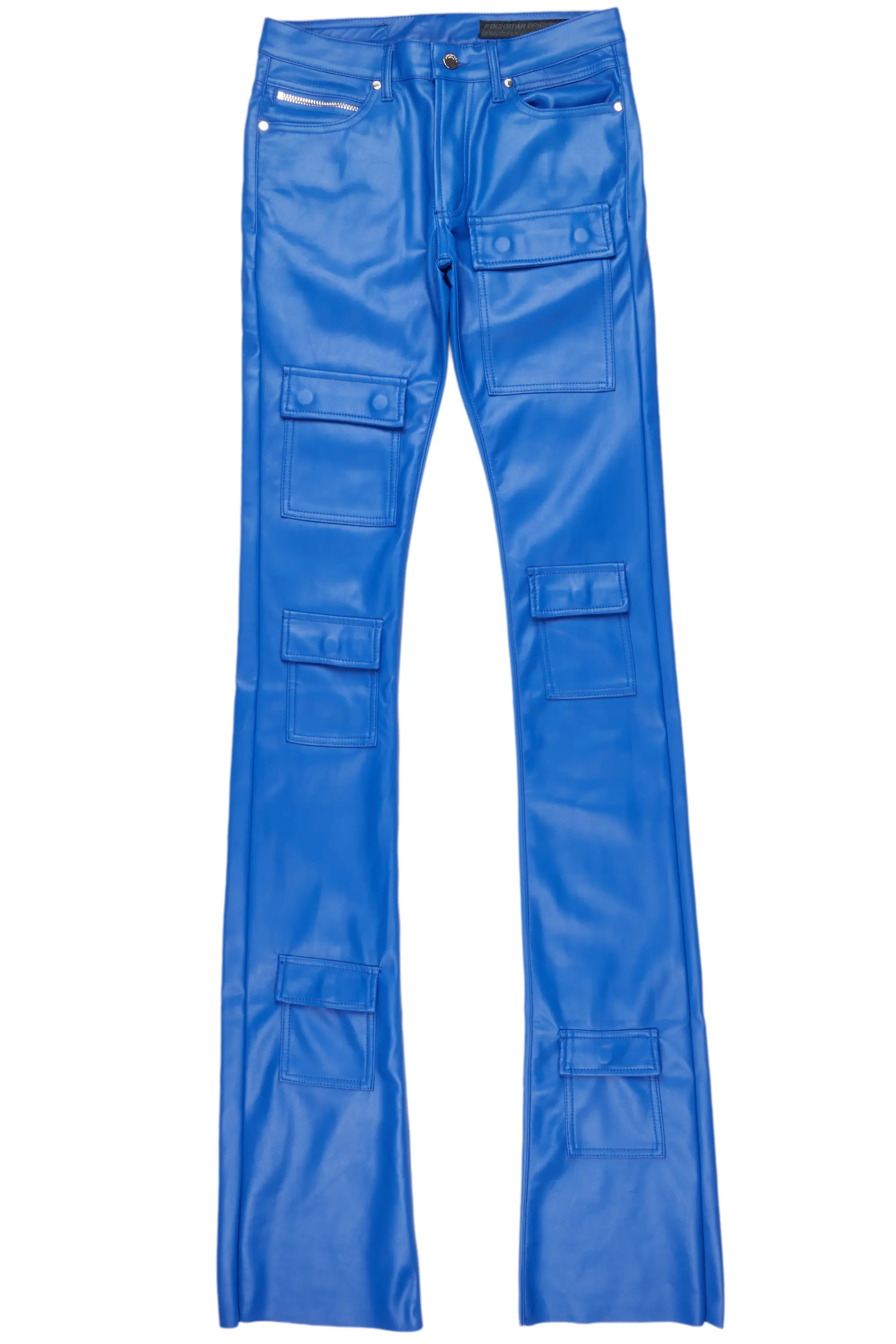 Petrus Royal Faux Leather Super Stacked Flare Jean - Image 3