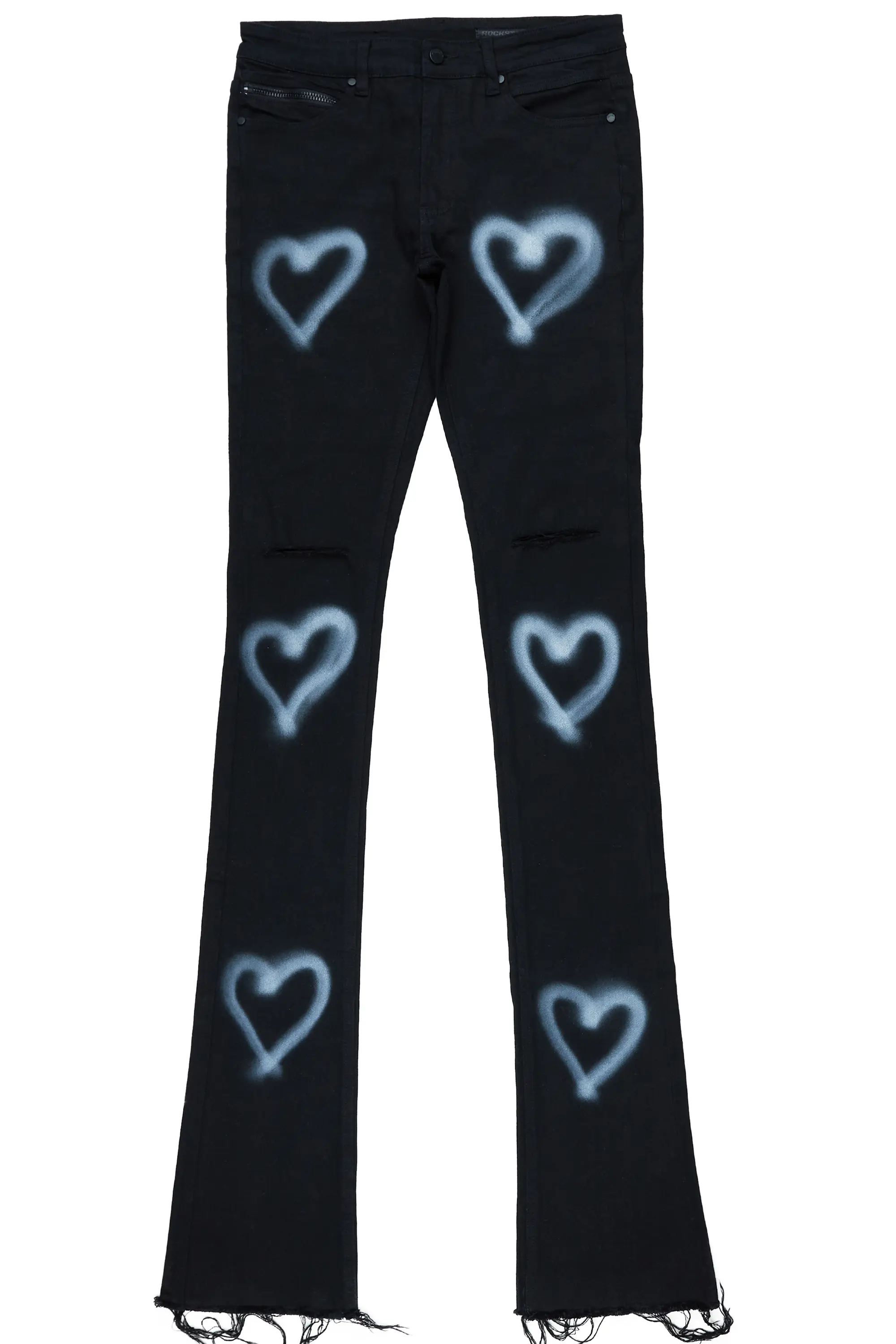 Apollo Black Super Stacked Flare Jean - Image 2