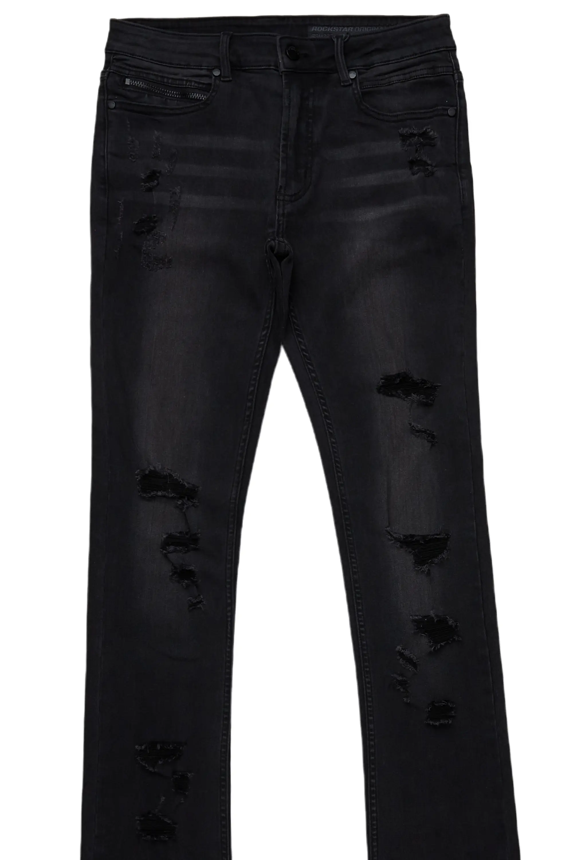 Stellan Black Super Stacked Flare Jean - Image 8