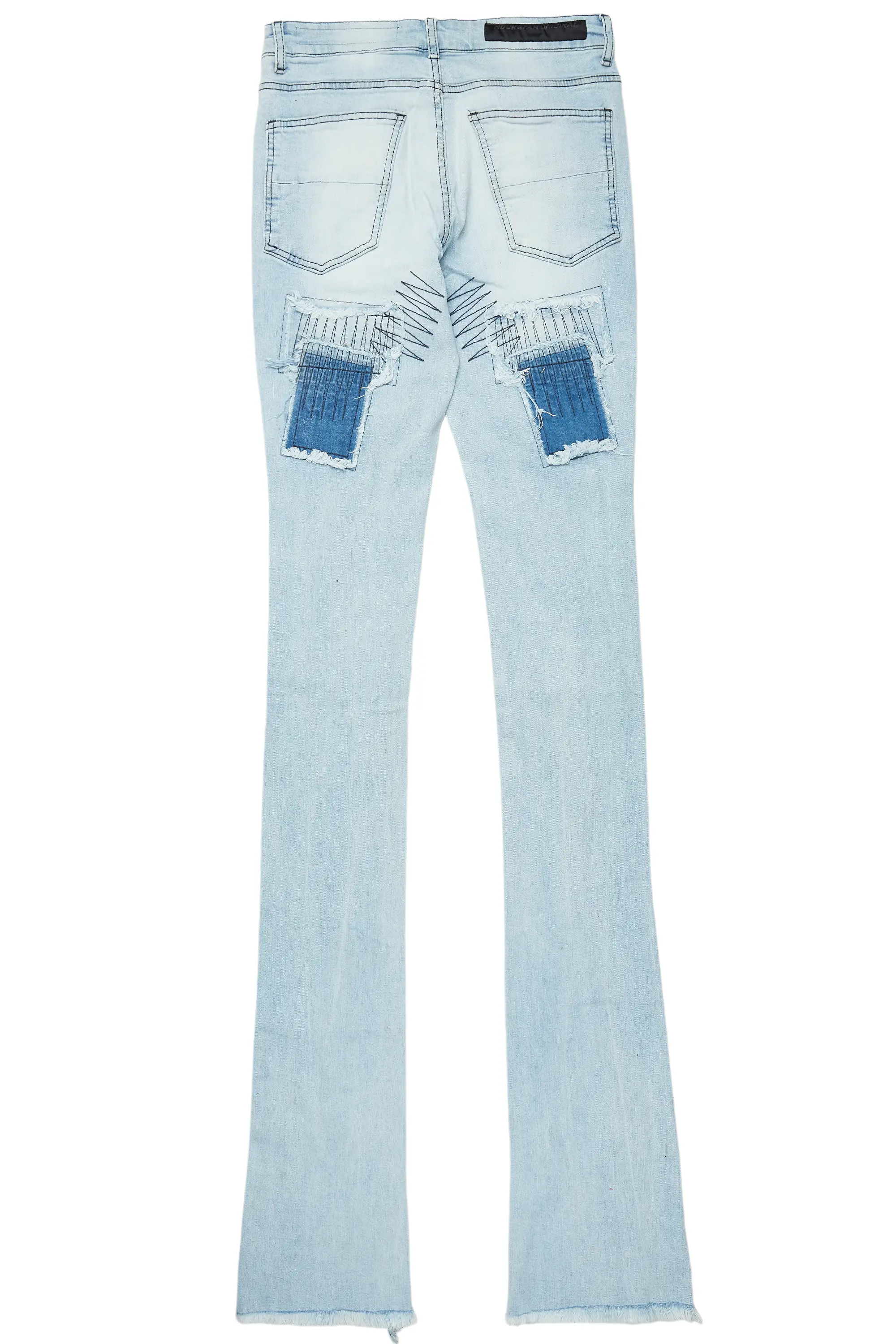 Dallon Blue Painter Super Stacked Flare Jean - Image 9