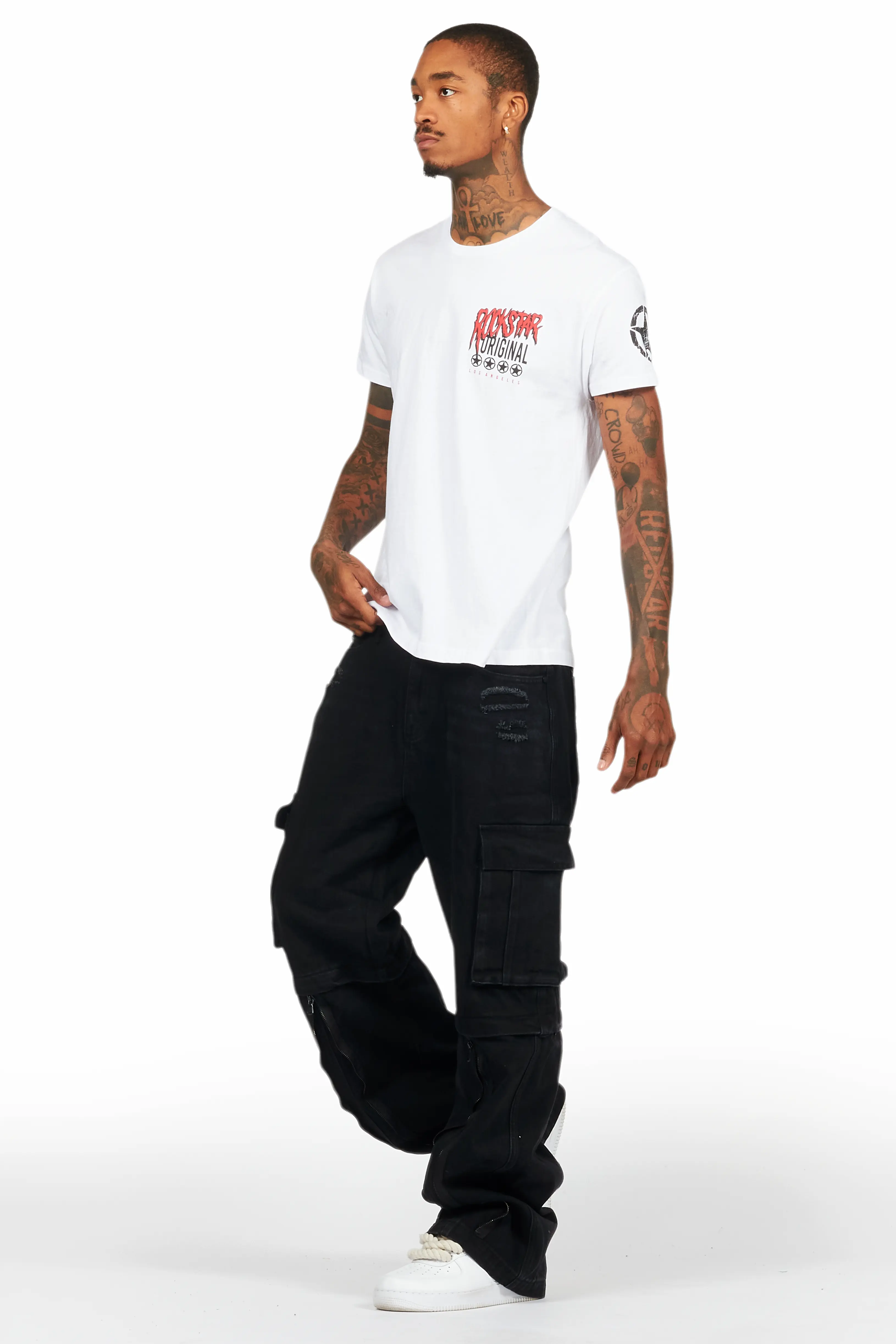 Rupert Black Baggy Fit Zip Off Jean - Image 16