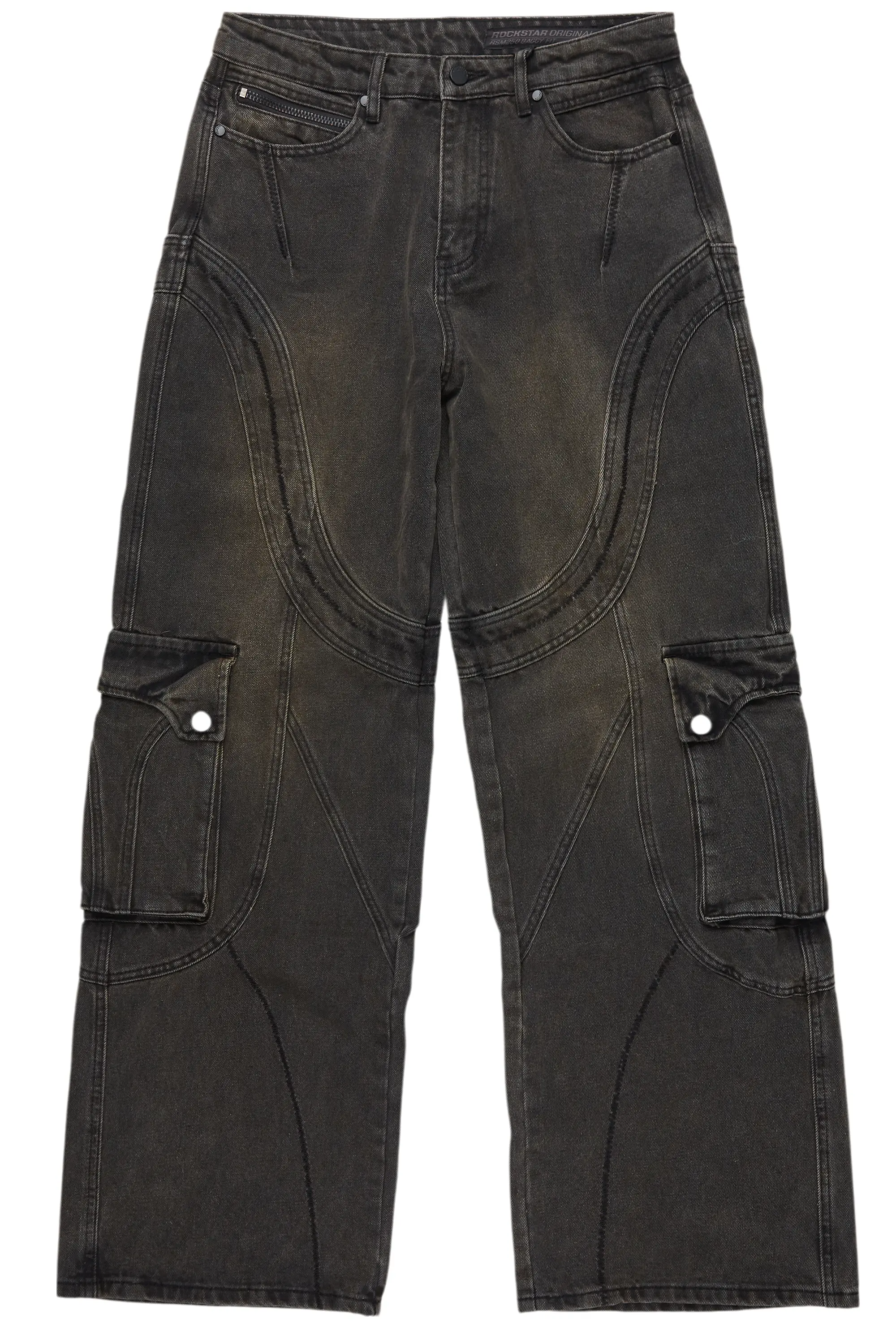 Denmot Dark Grey Baggy Fit Jean - Image 2