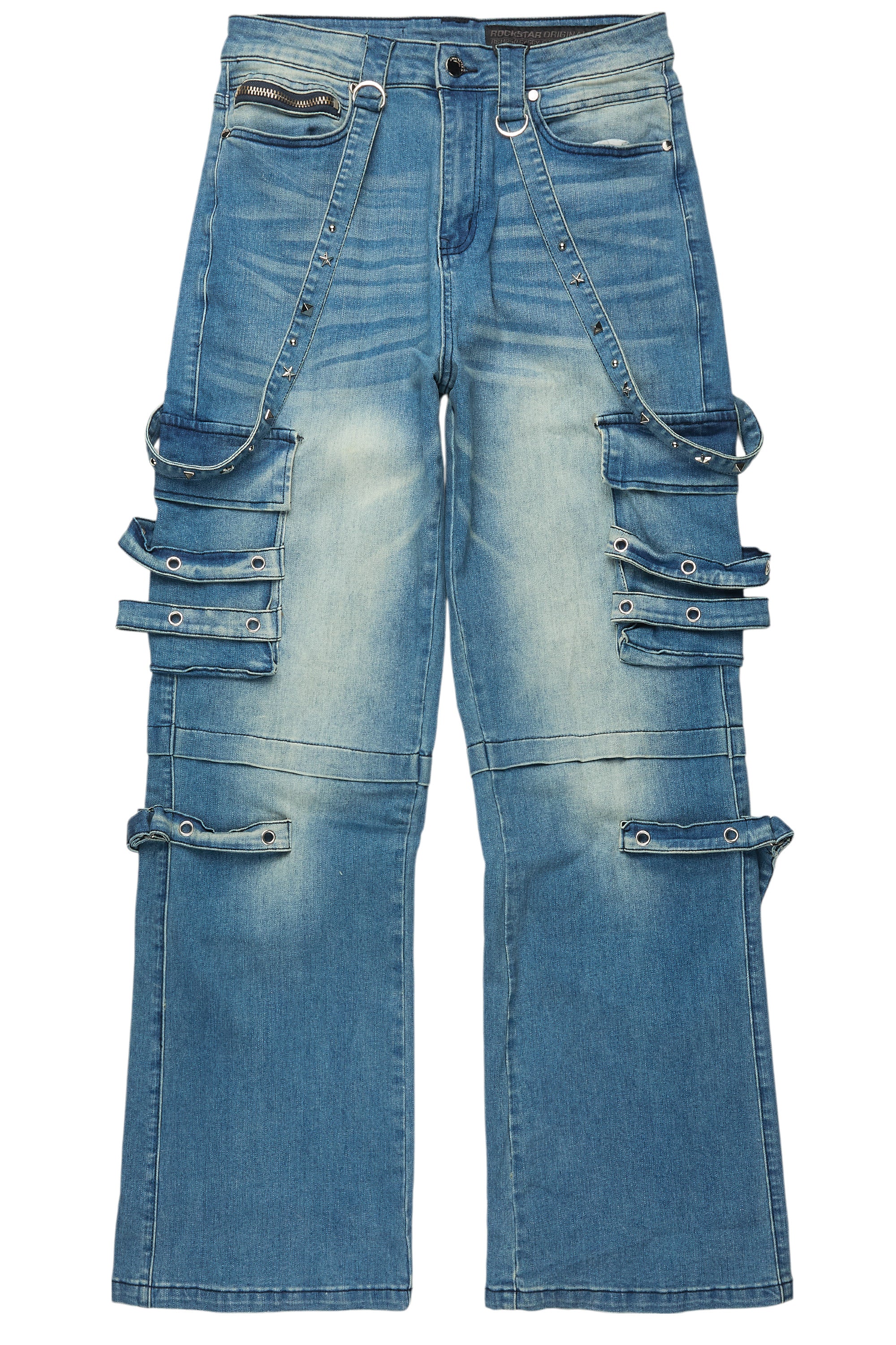 Nealon Blue Wash Baggy Cargo Fit Jean - Image 4