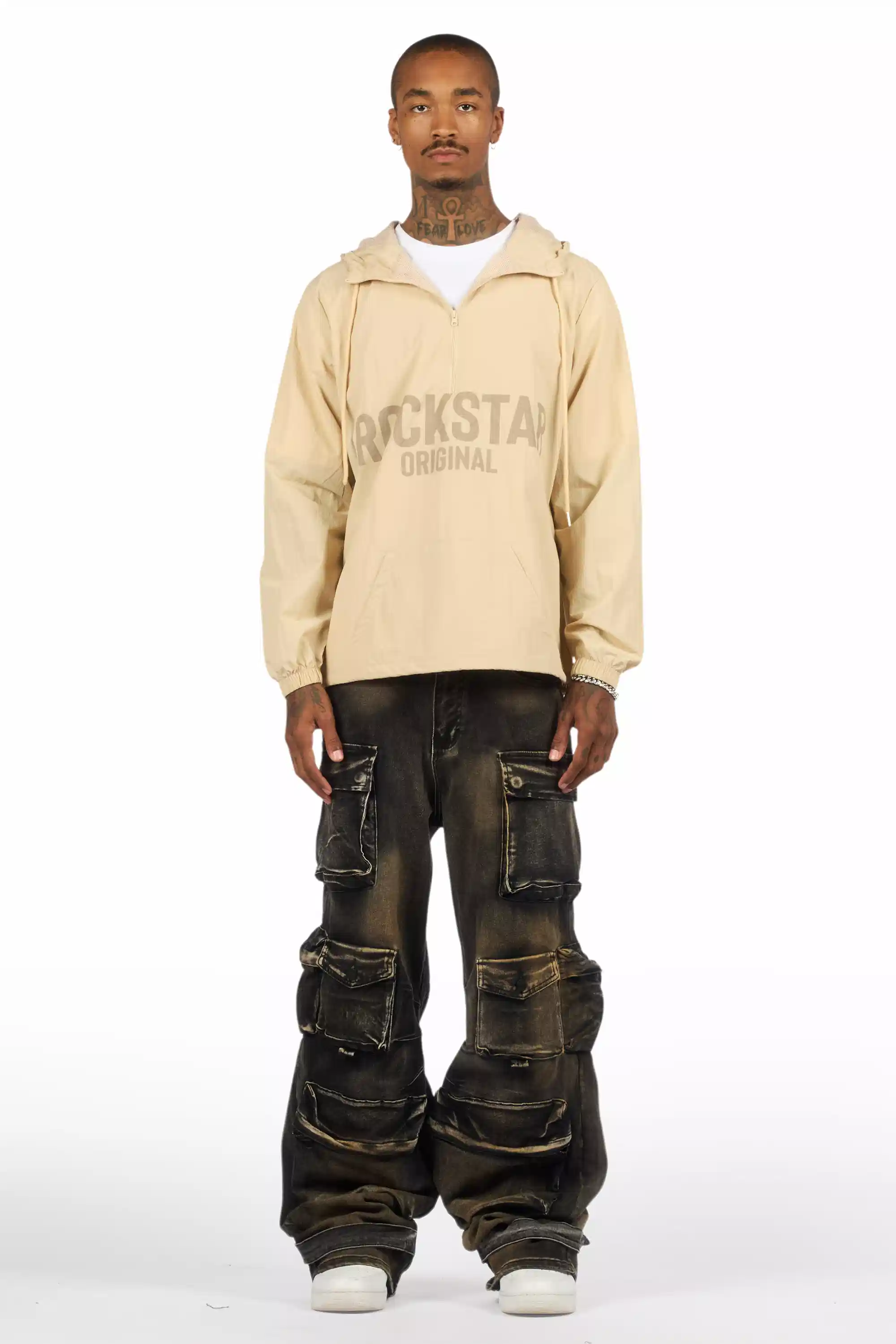 Mahesh Tint Grey Baggy Cargo Jean - Image 5