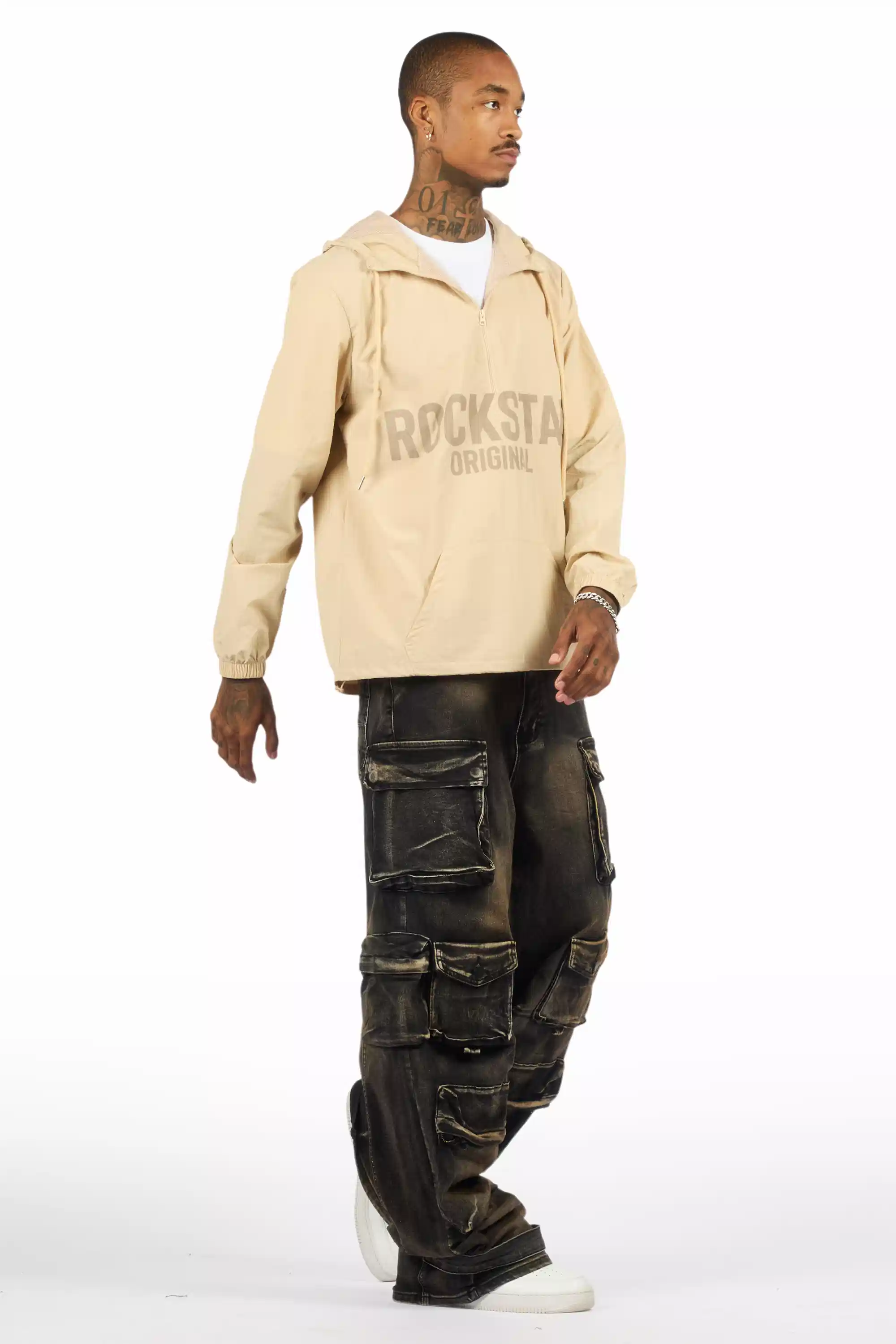 Mahesh Tint Grey Baggy Cargo Jean - Image 6