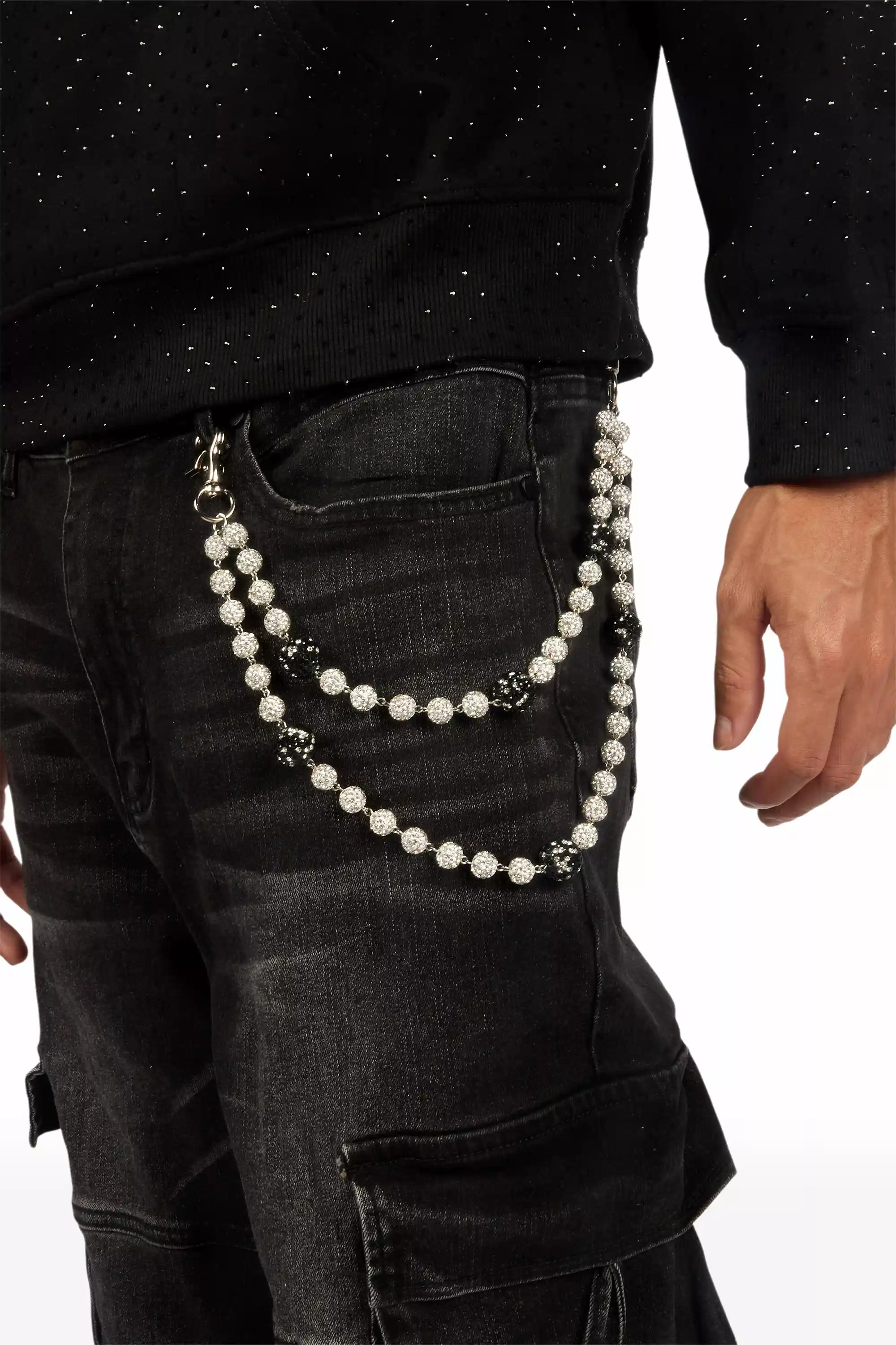Tore Black Baggy Cargo Jean - Image 4