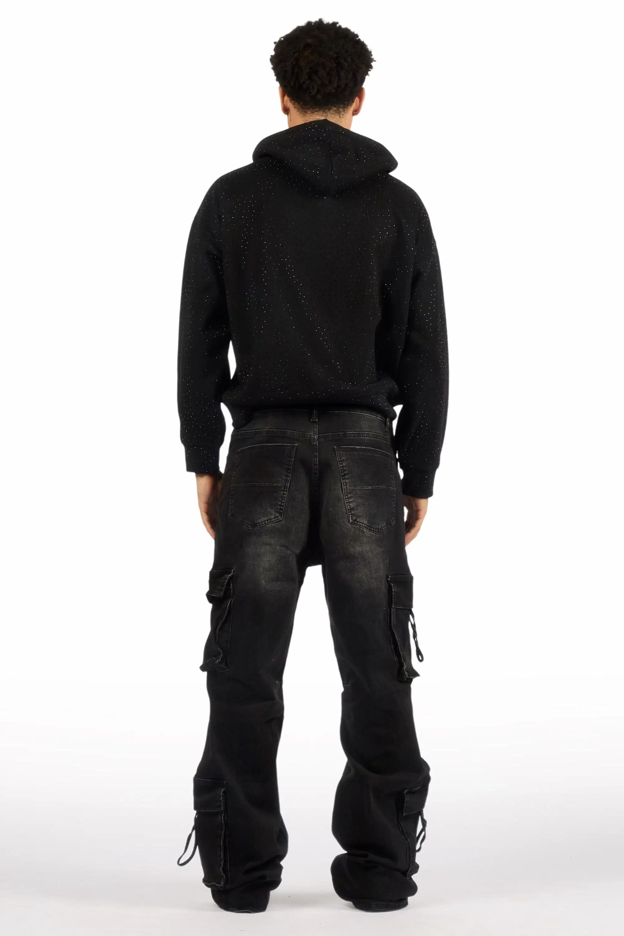 Tore Black Baggy Cargo Jean - Image 9
