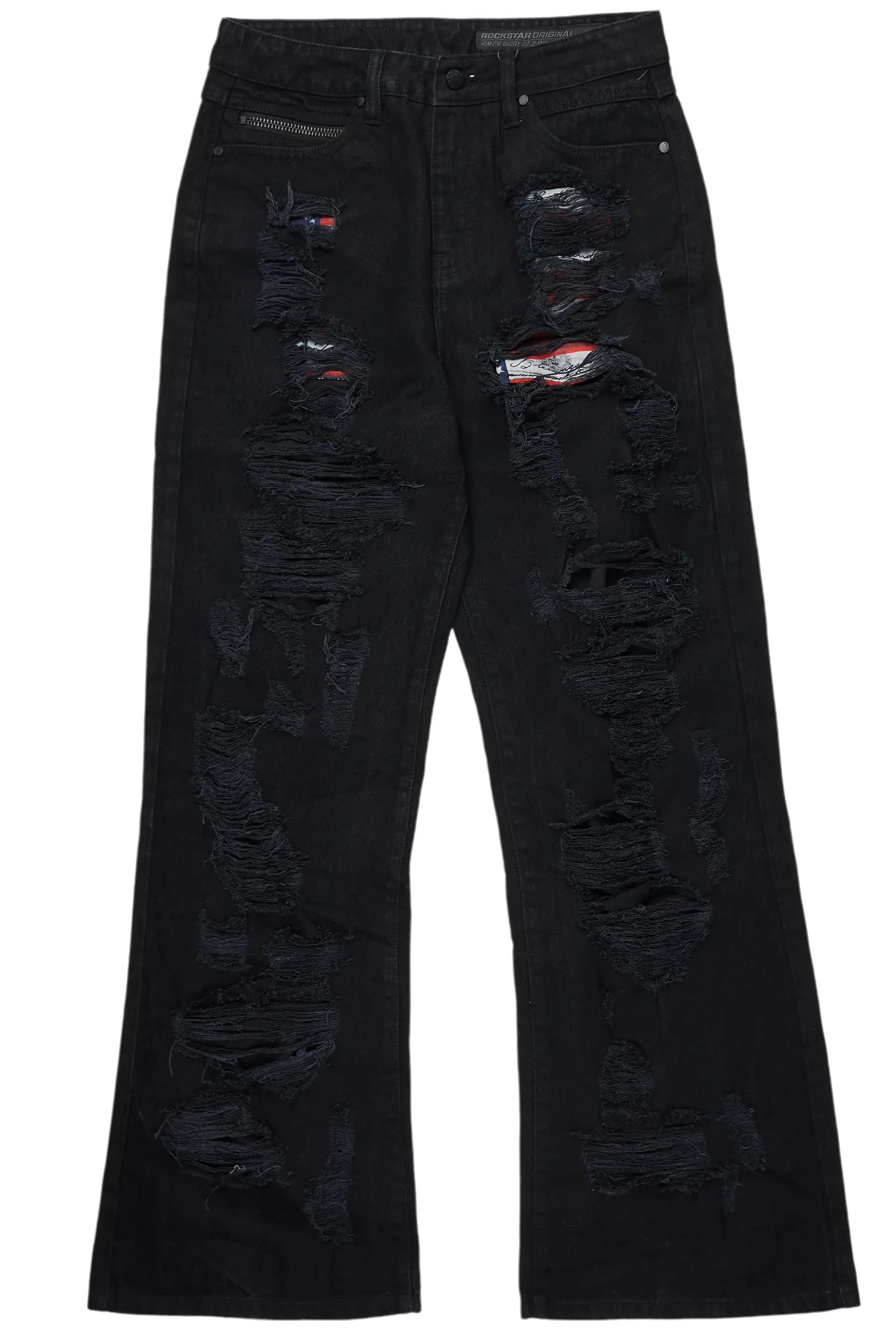 Mical Black Baggy Fit Jean - Image 2