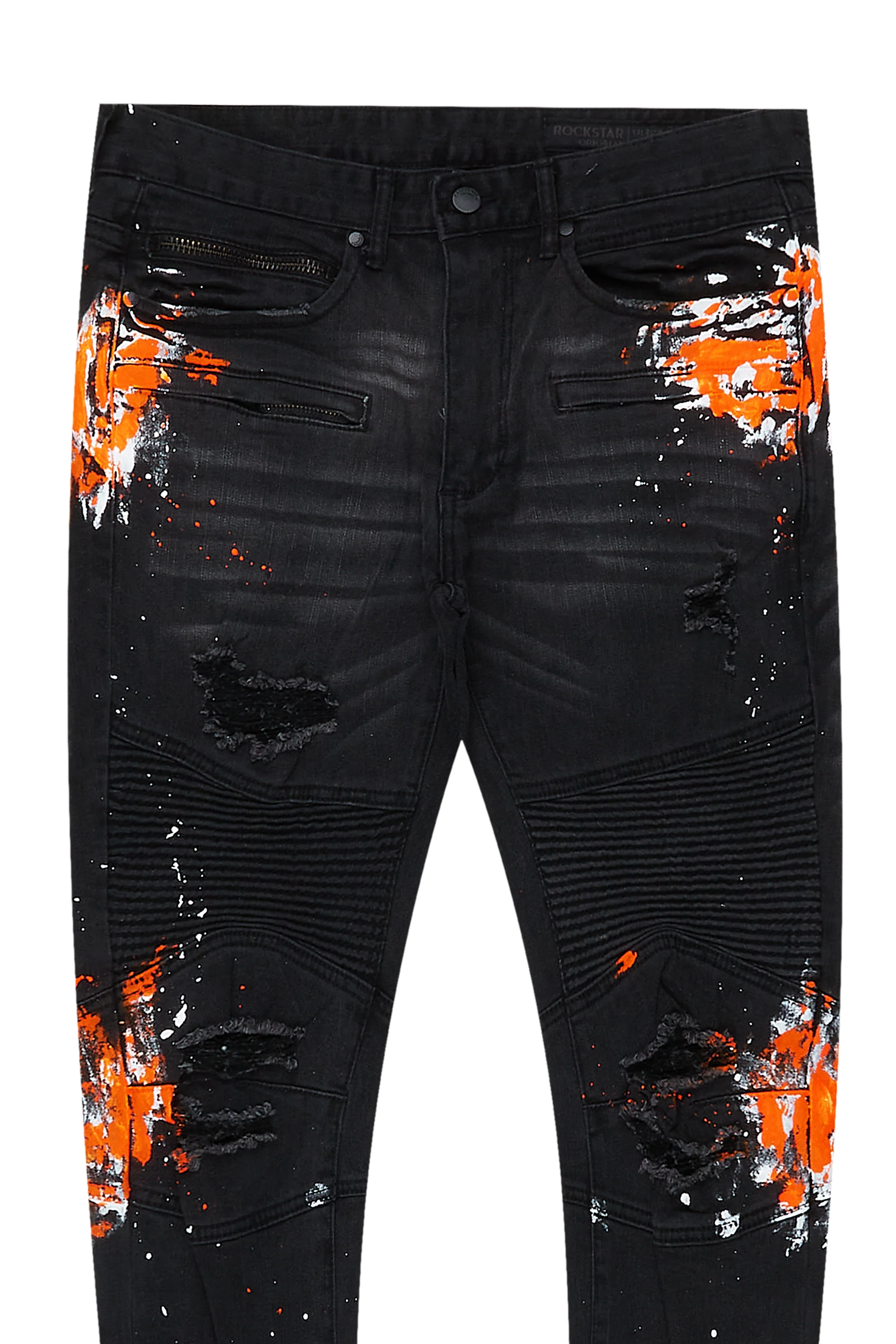 Elias Black/Orange Painter Jean - Image 4