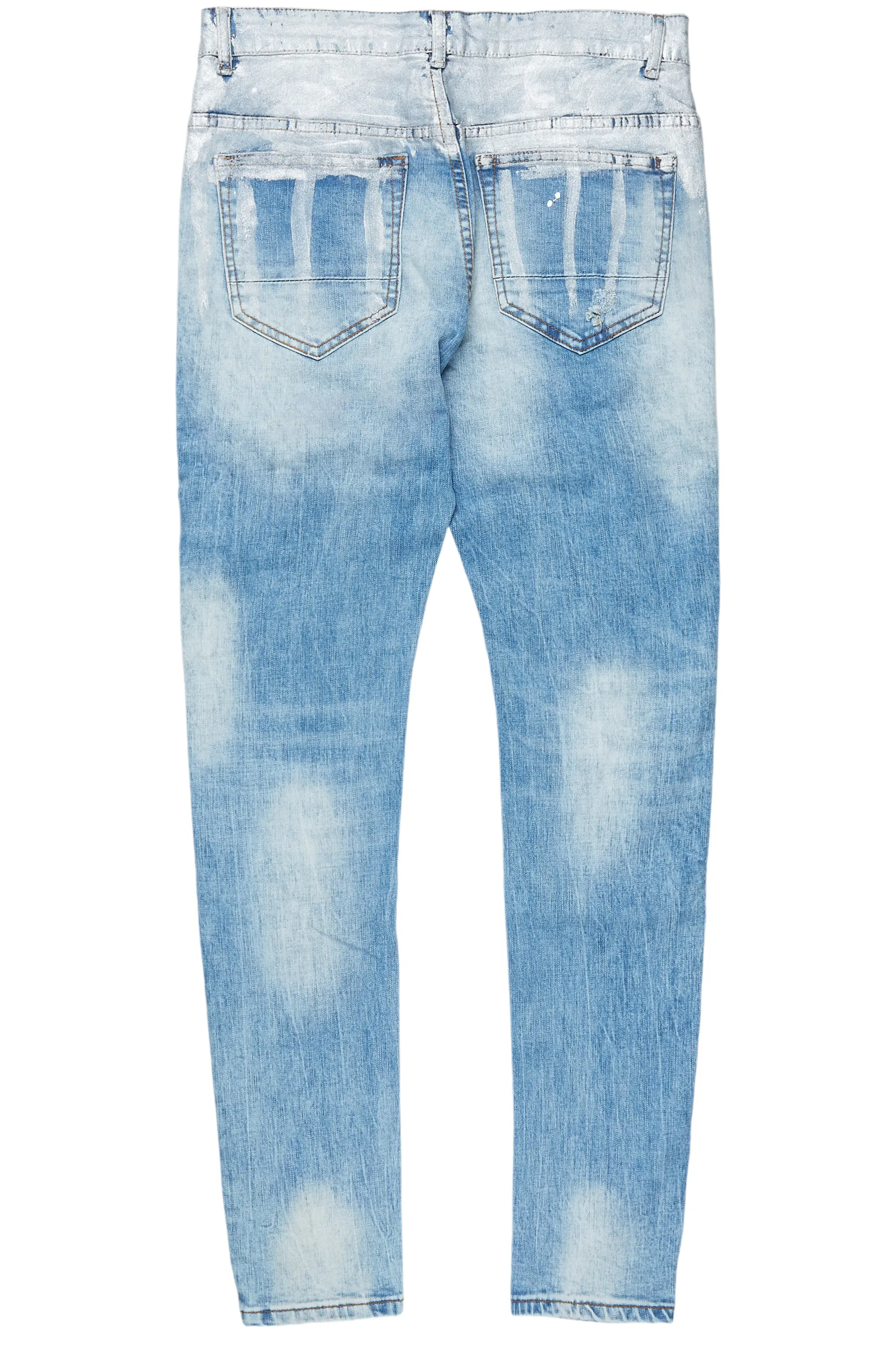 Dakari Light Blue Foil Slim Fit Jean - Image 9