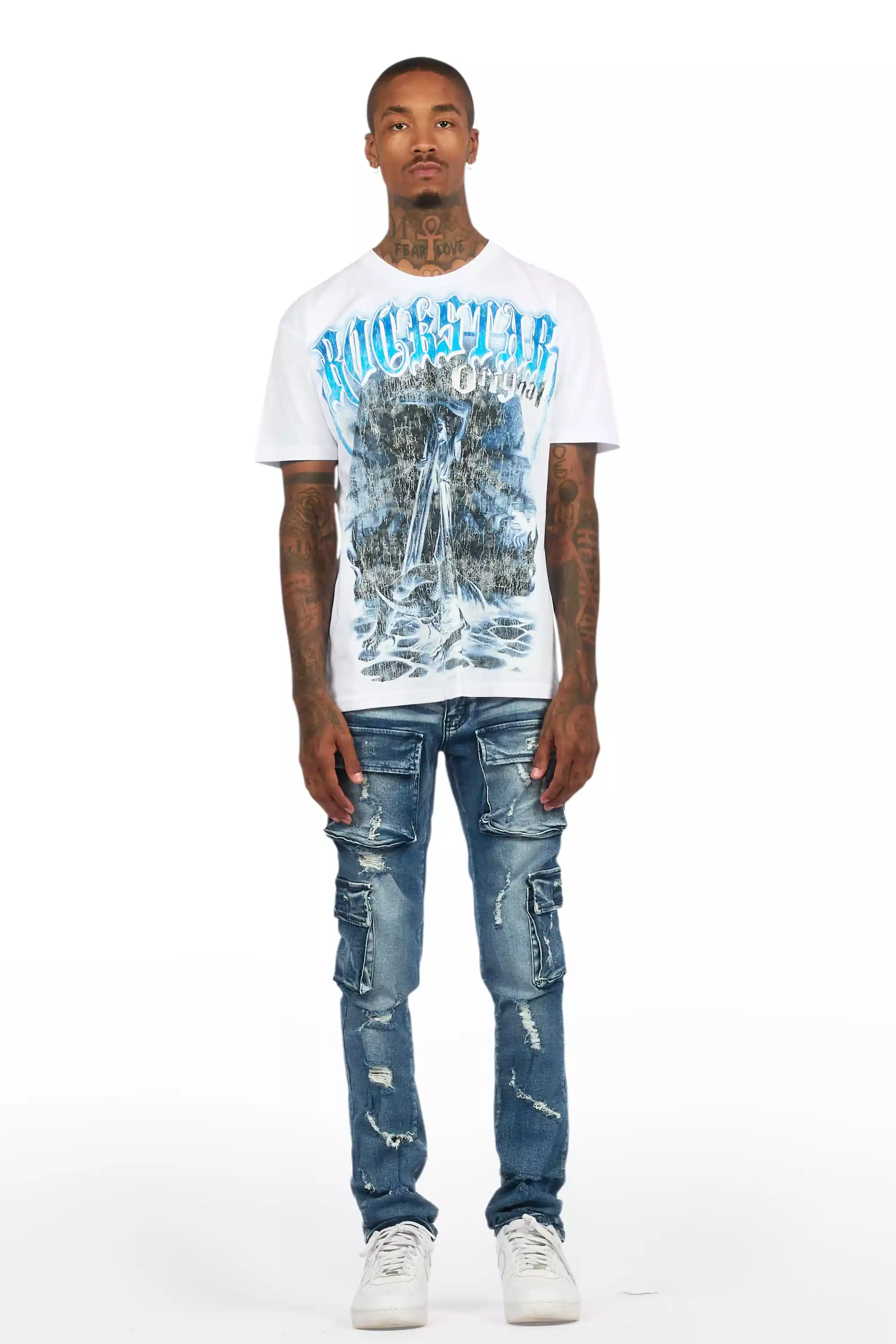 Kap Dark Blue Cargo Jean - Image 3