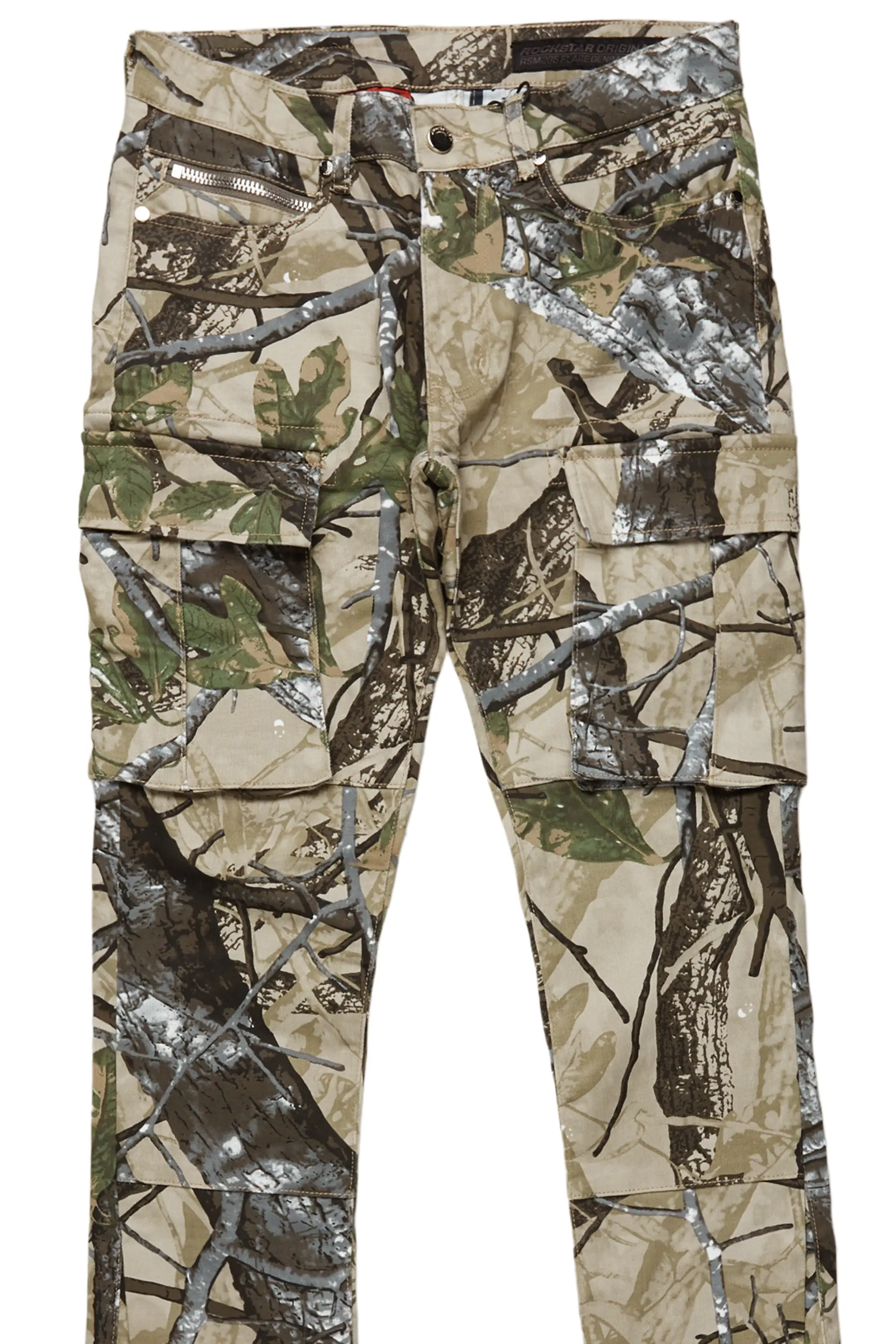 Merrik Tree Camo Stacked Flare Jean - Image 8