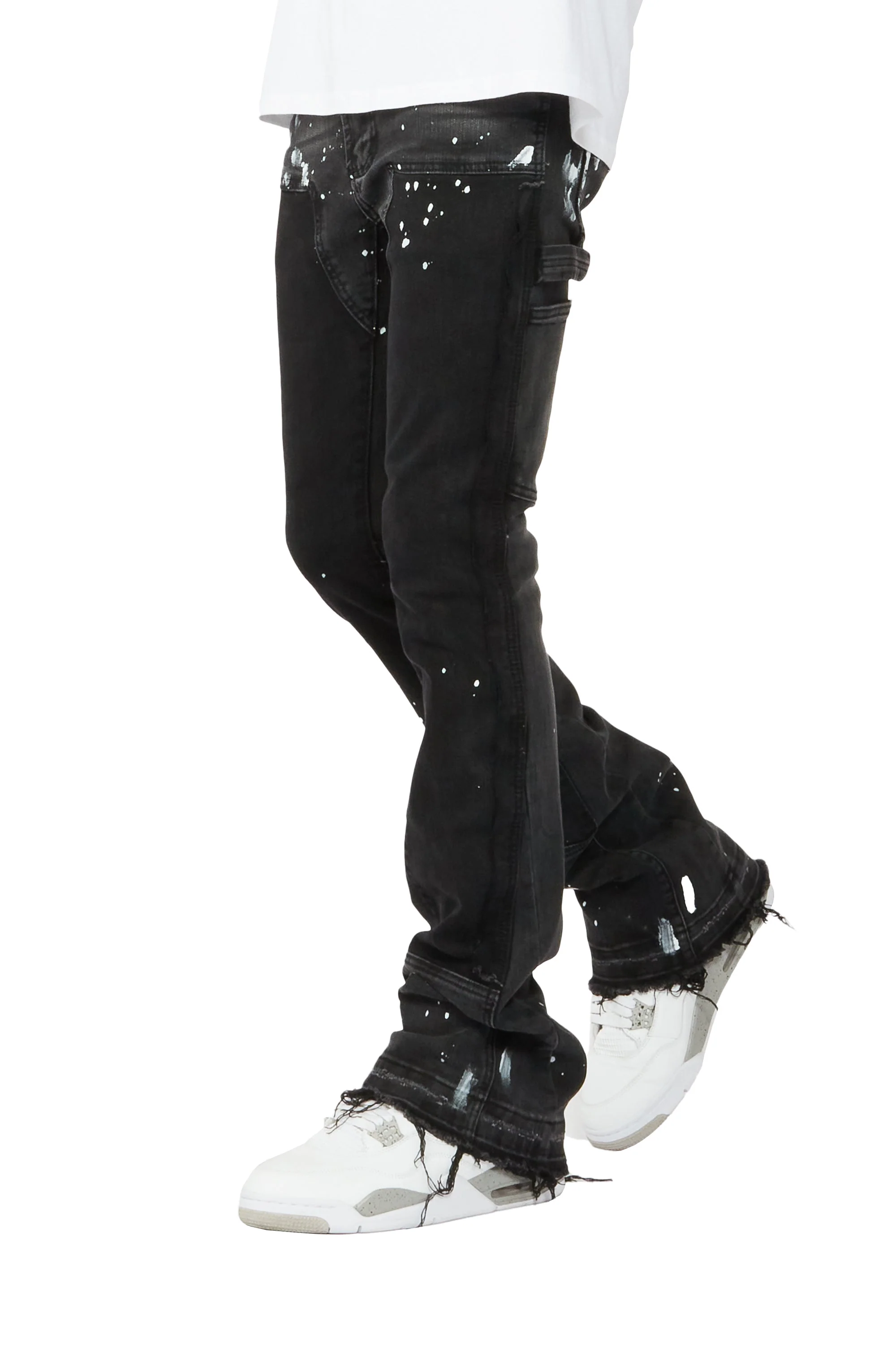 Carson Black Stacked Flare Jean - Image 9