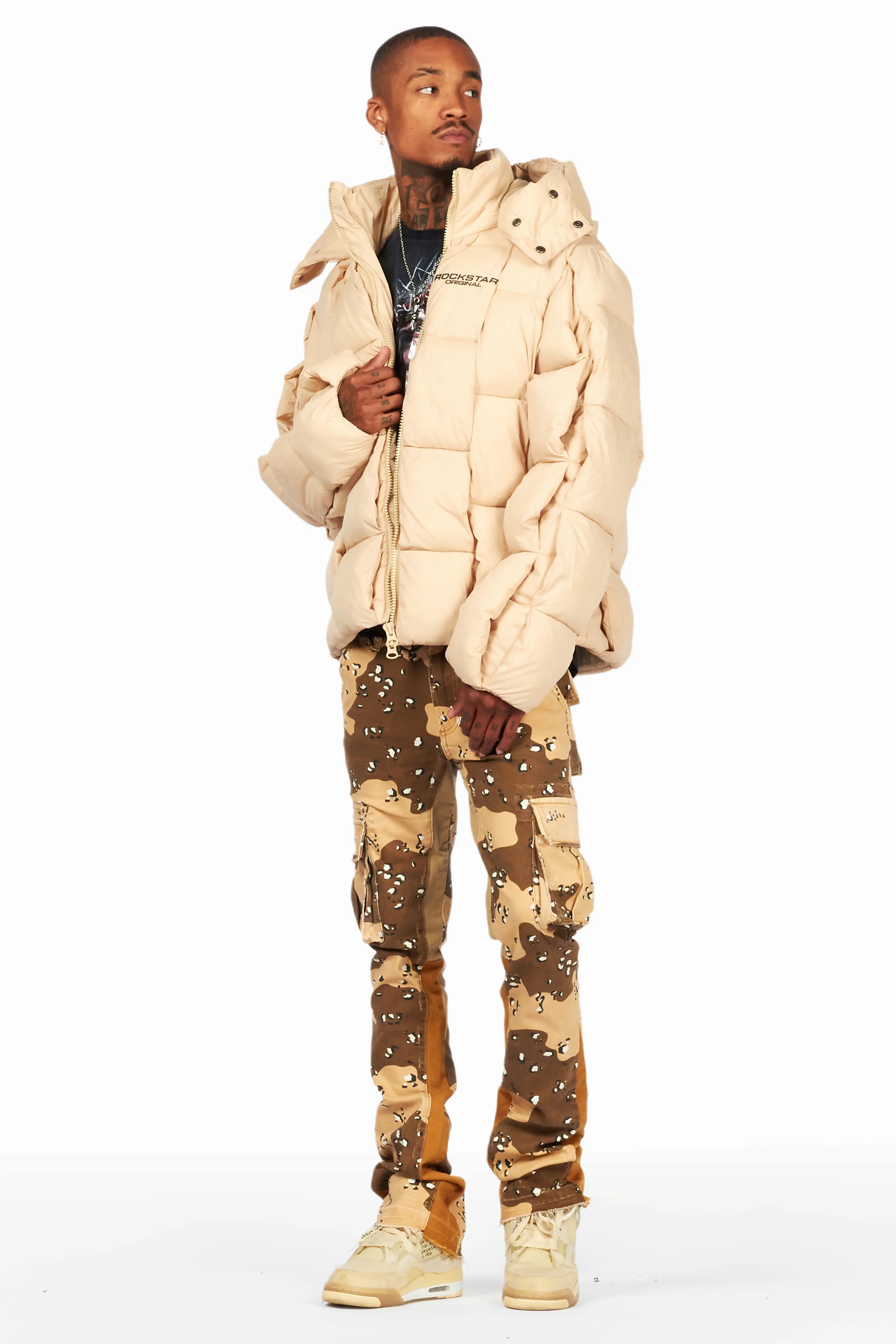 Kirrem Desert Camo Stacked Flare Jean - Image 4