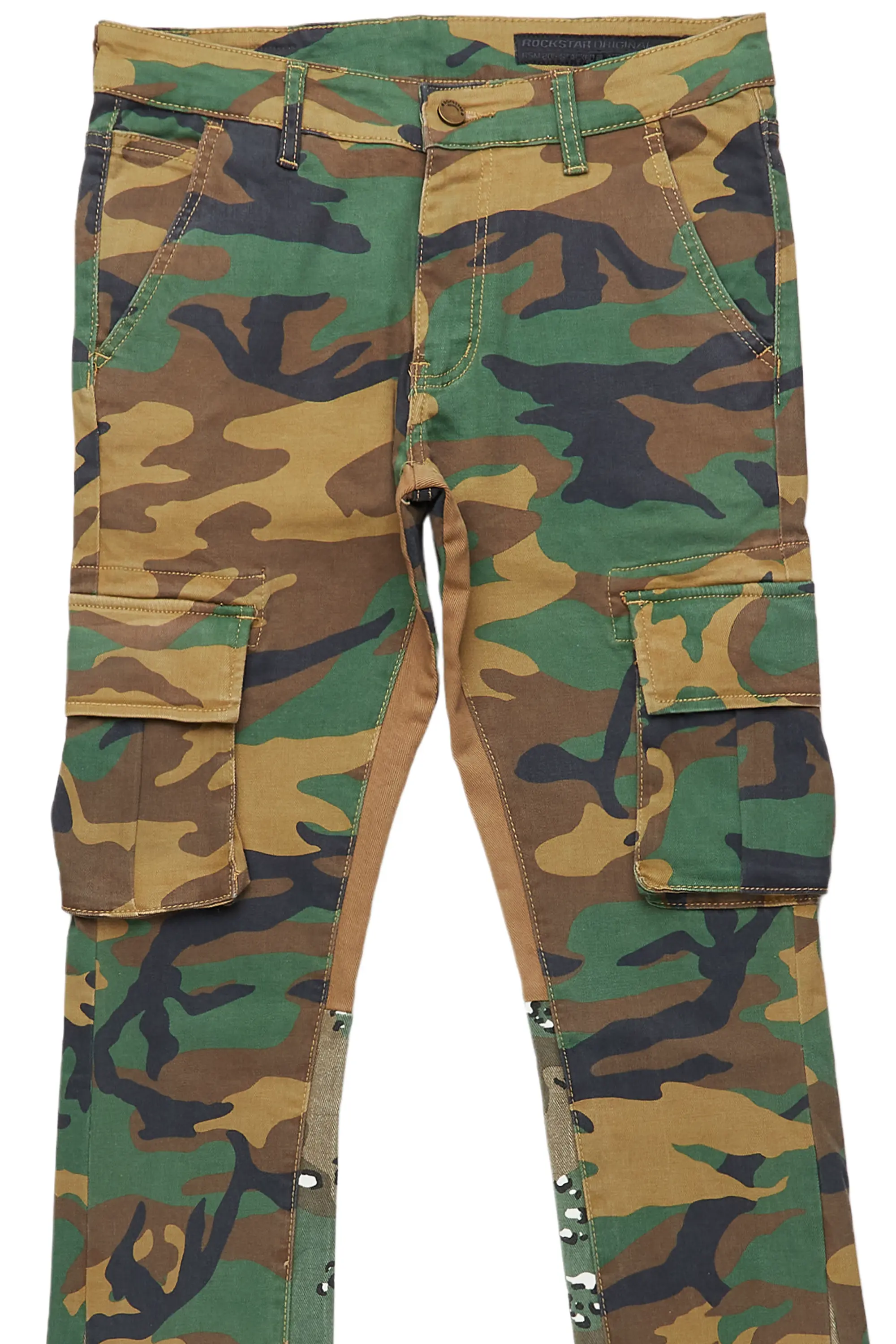 Kirrem Faded Camo Stacked Flare Jean - Image 7