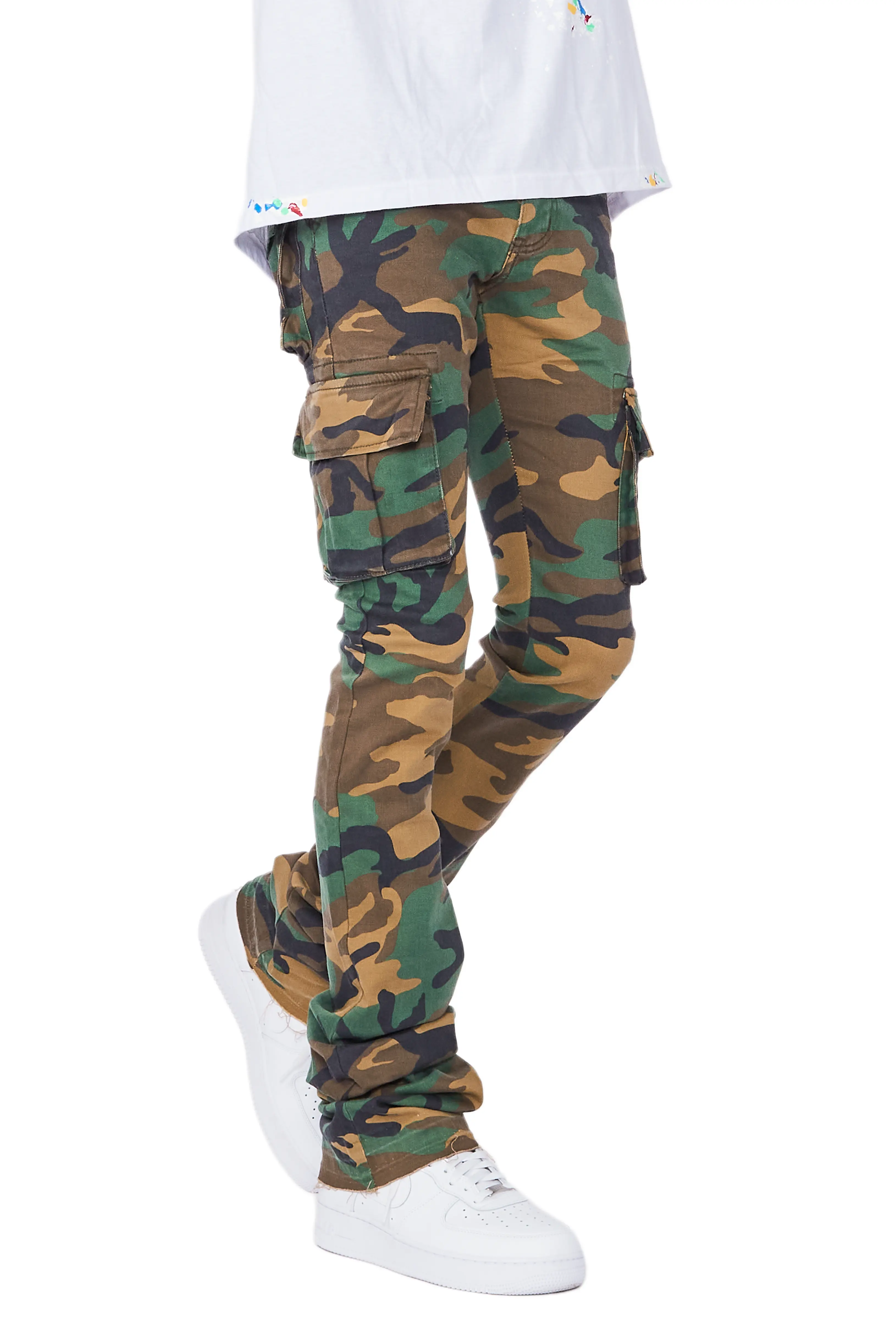 Kirrem Camo Super Stacked Flare Jean - Image 9