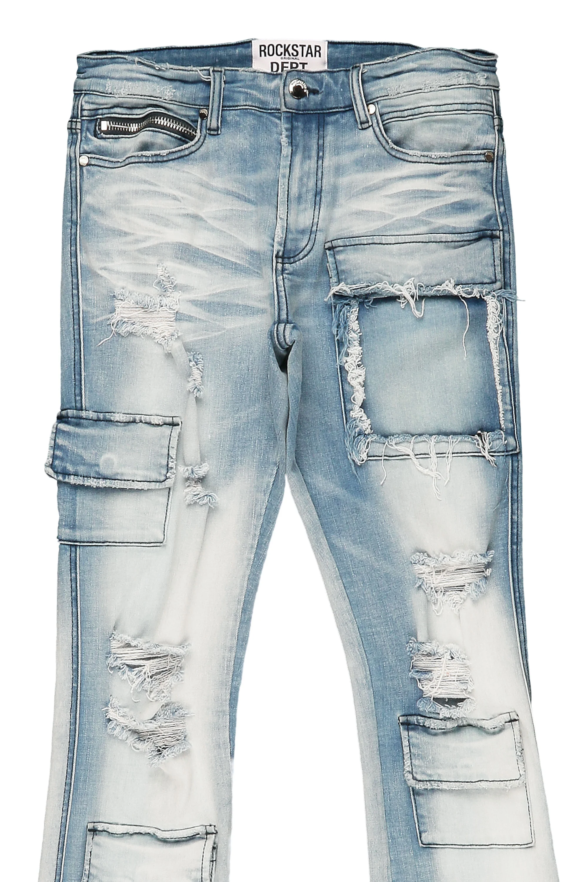 Glenn Blue Stacked Flare Jean - Image 13