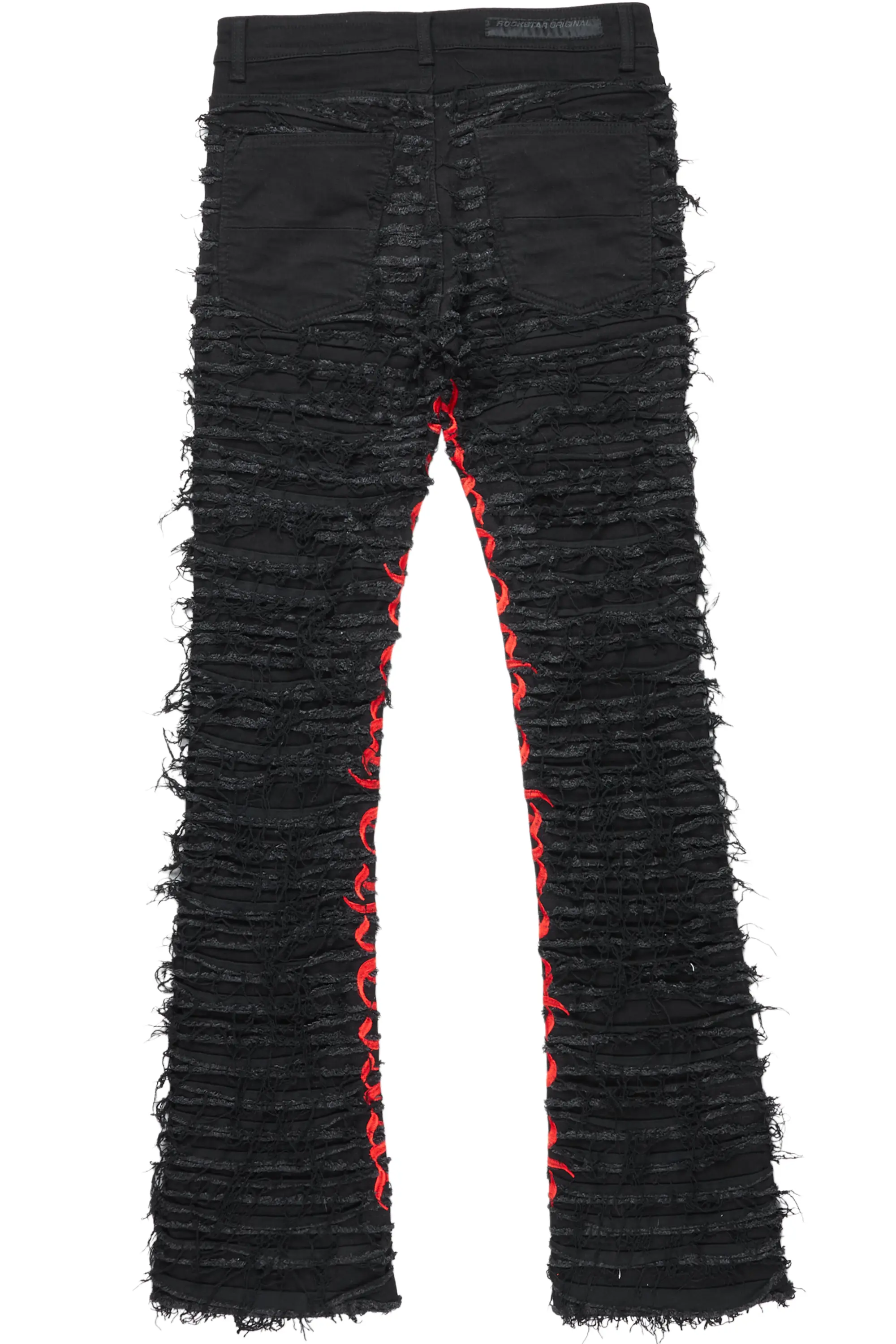 Giovanni Black Stacked Flare Jean - Image 8