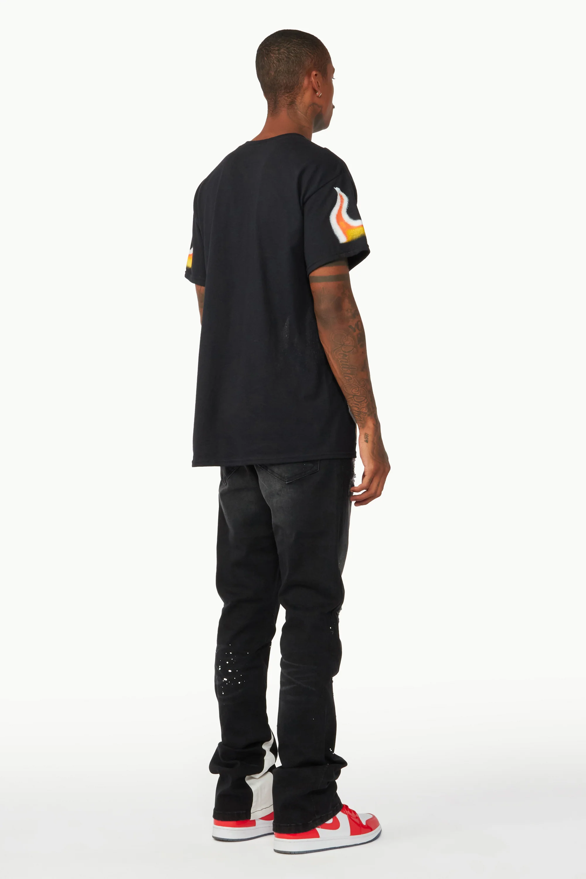 Edmund Black Stacked Flare Jean - Image 9