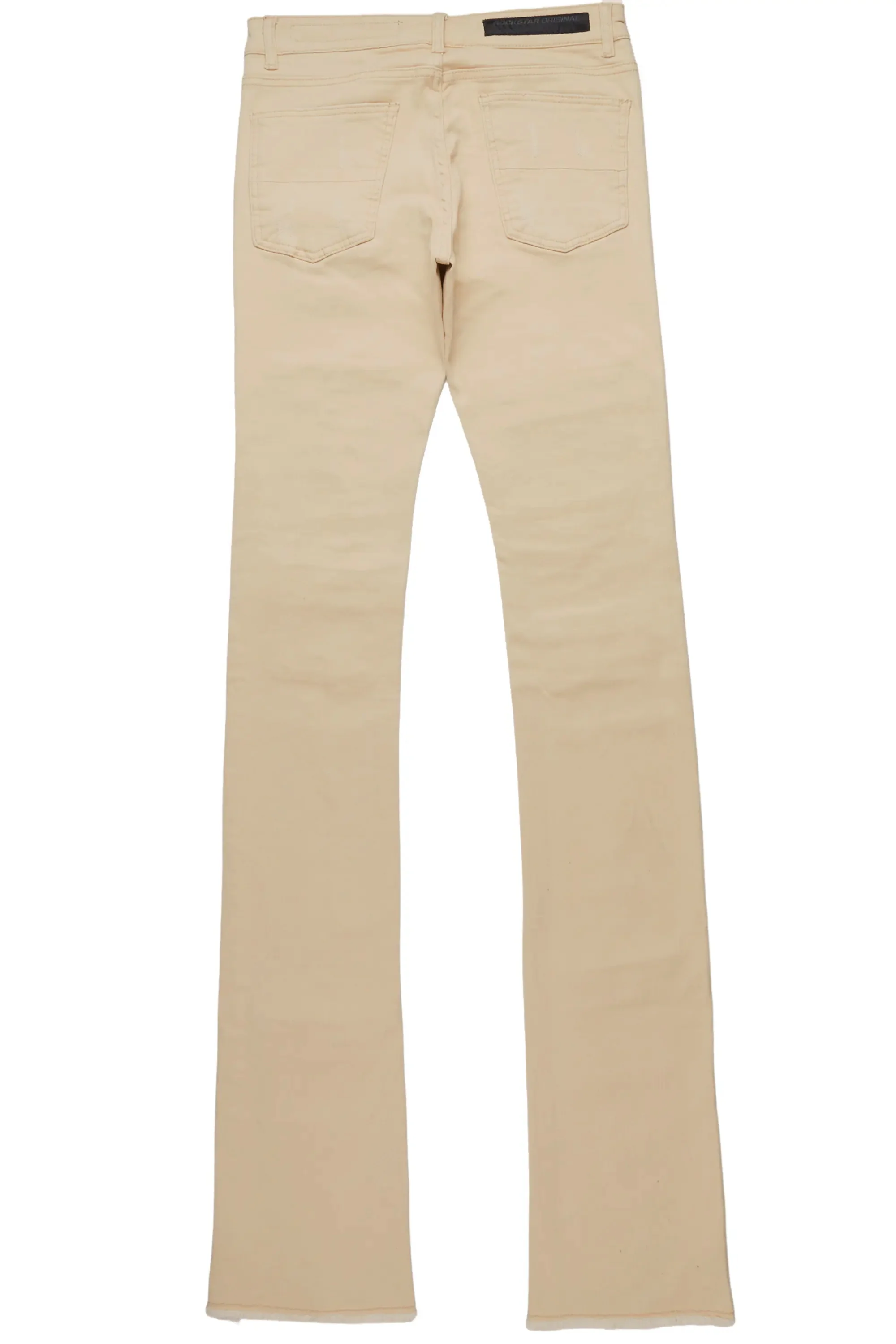 Petrus Beige Super Stacked Flare Jean - Image 7